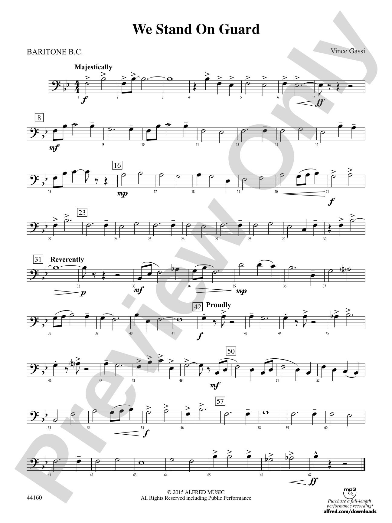 We Stand on Guard: Baritone B.C.