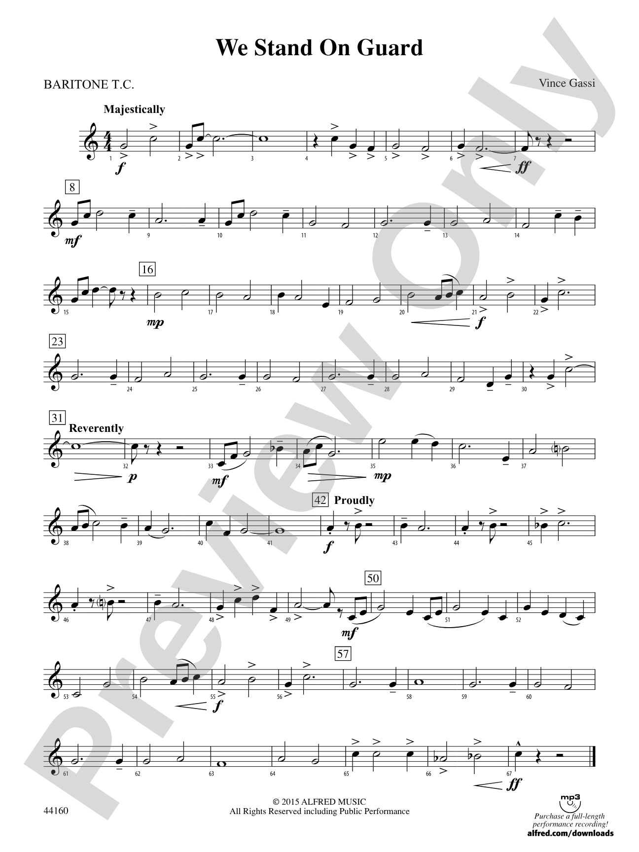 We Stand on Guard: Baritone T.C.