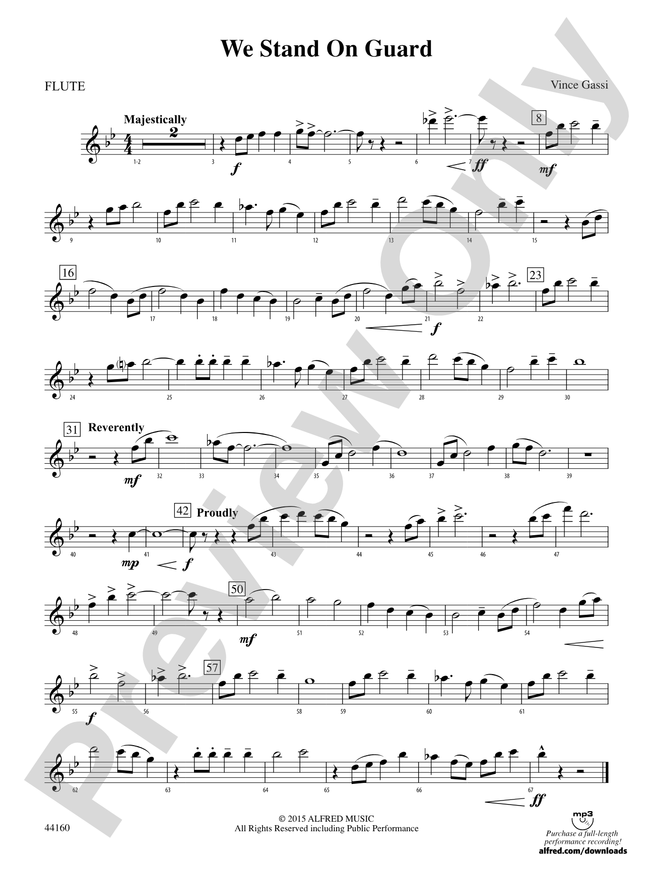 We Stand on Guard: Flute