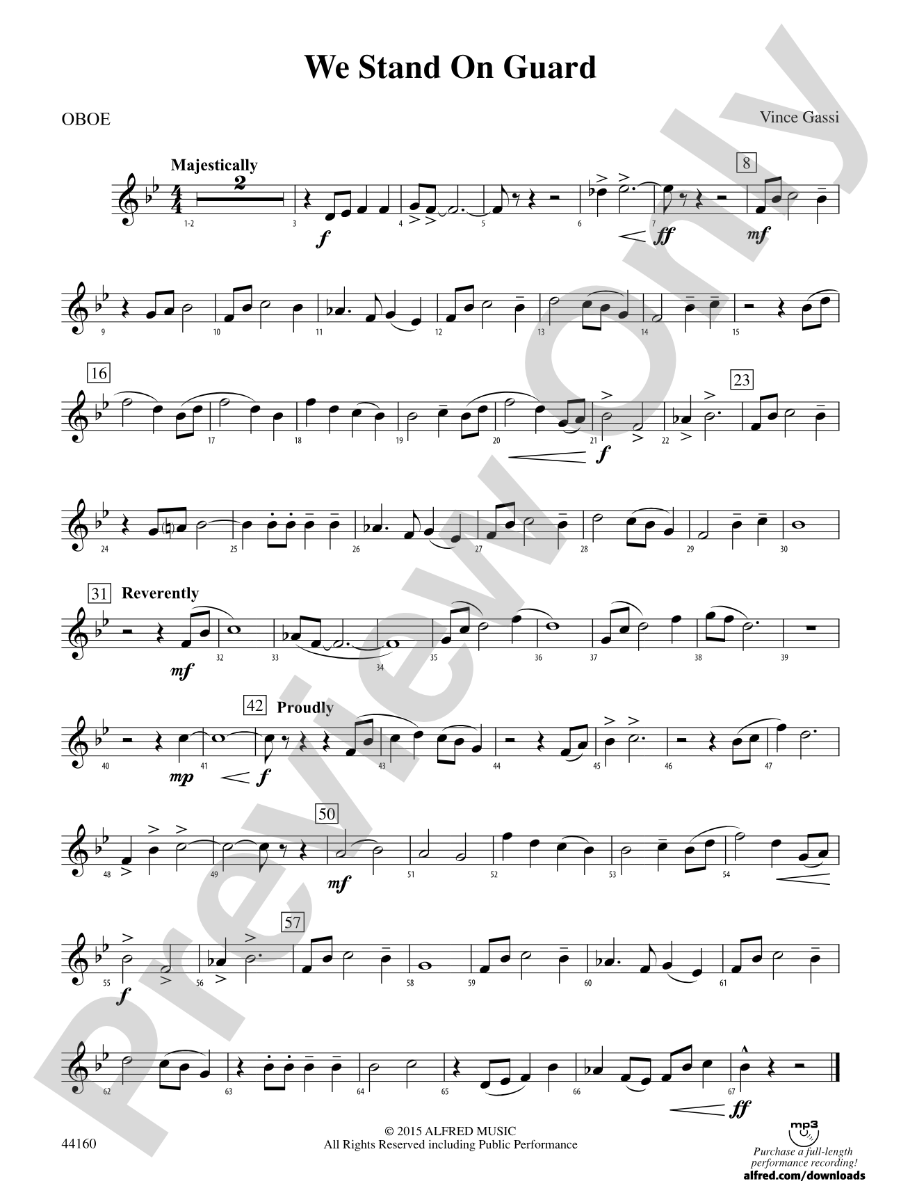 We Stand on Guard: Oboe