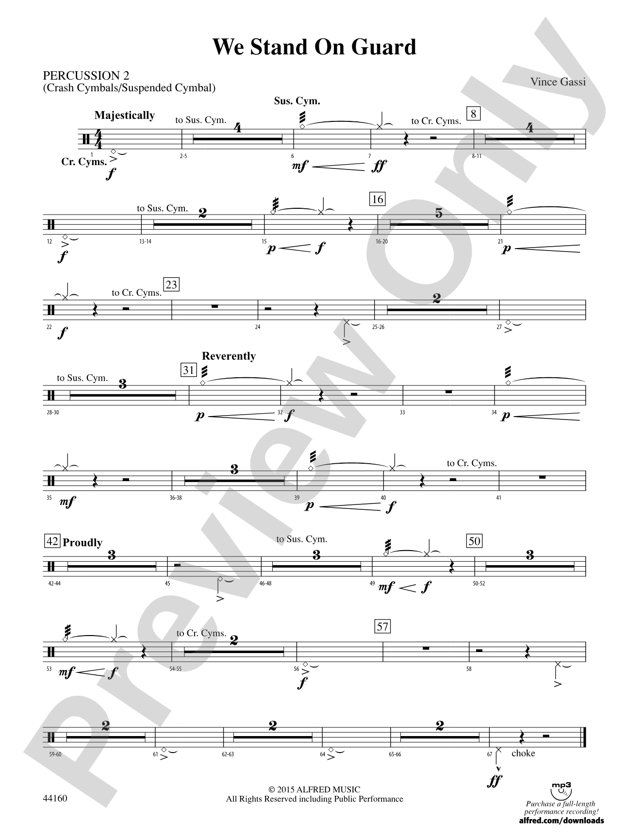We Stand on Guard: 2nd Percussion