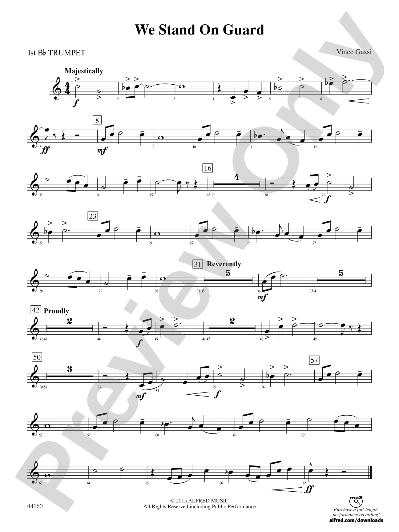 We Stand on Guard: 1st B-flat Trumpet