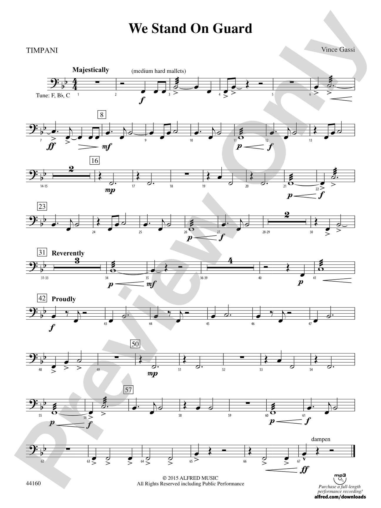 We Stand on Guard: Timpani