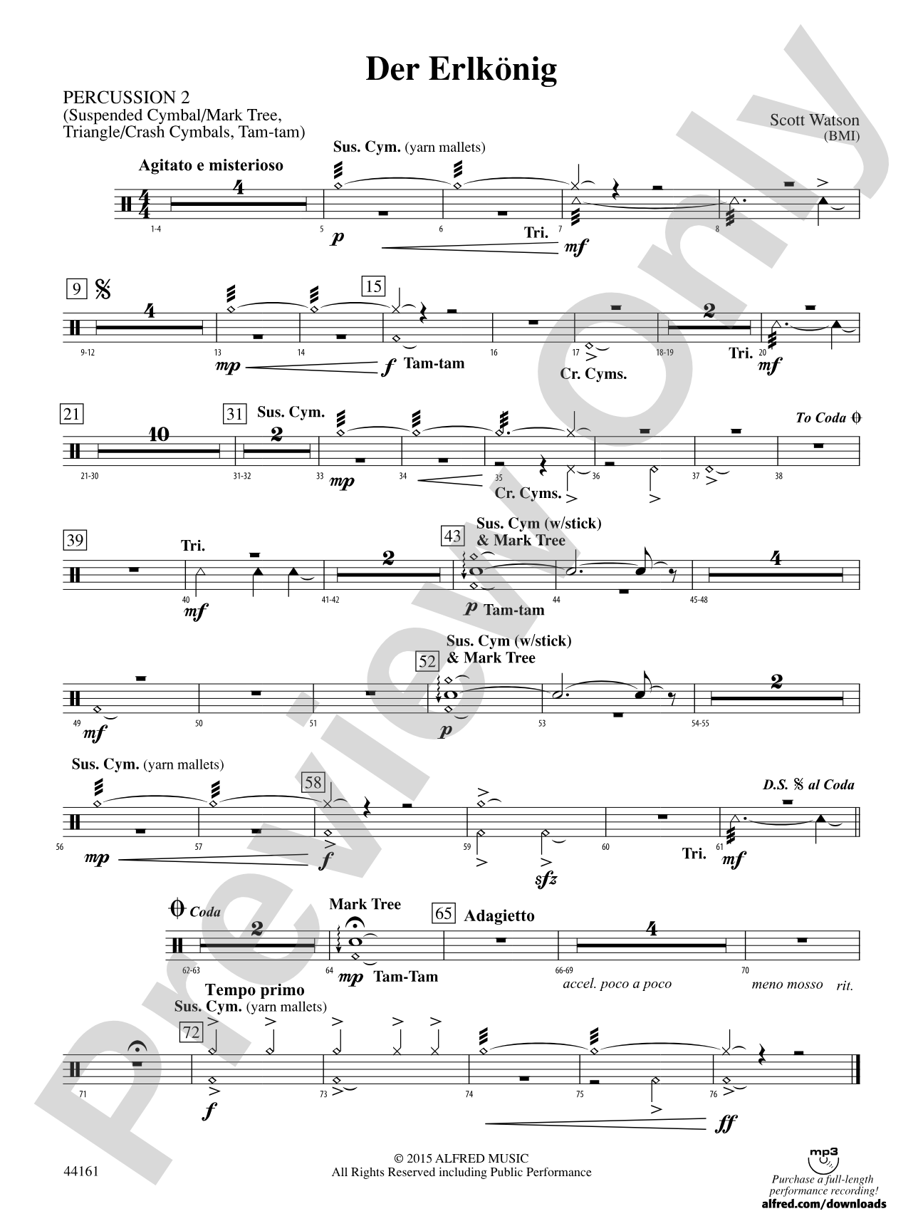 Der Erlkönig: 2nd Percussion
