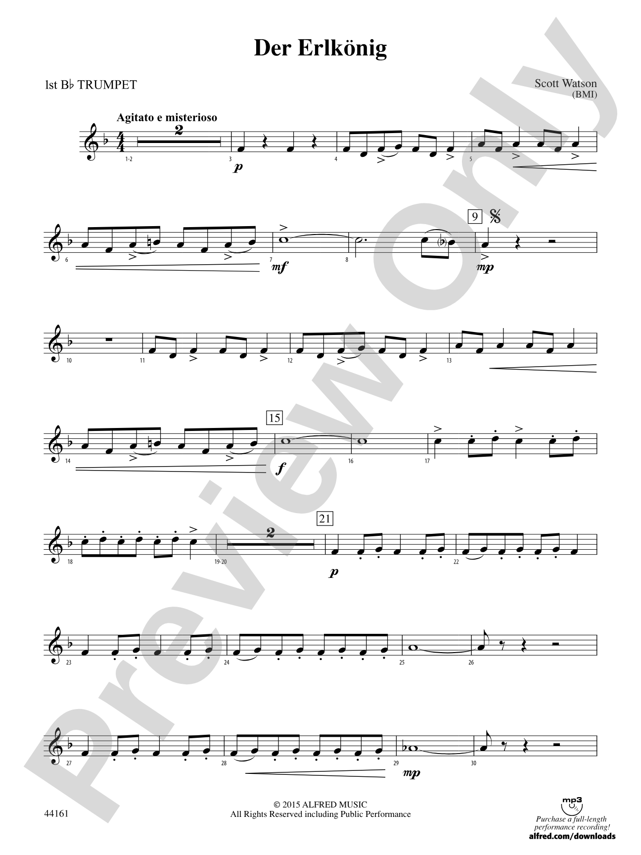 Der Erlkönig: 1st B-flat Trumpet