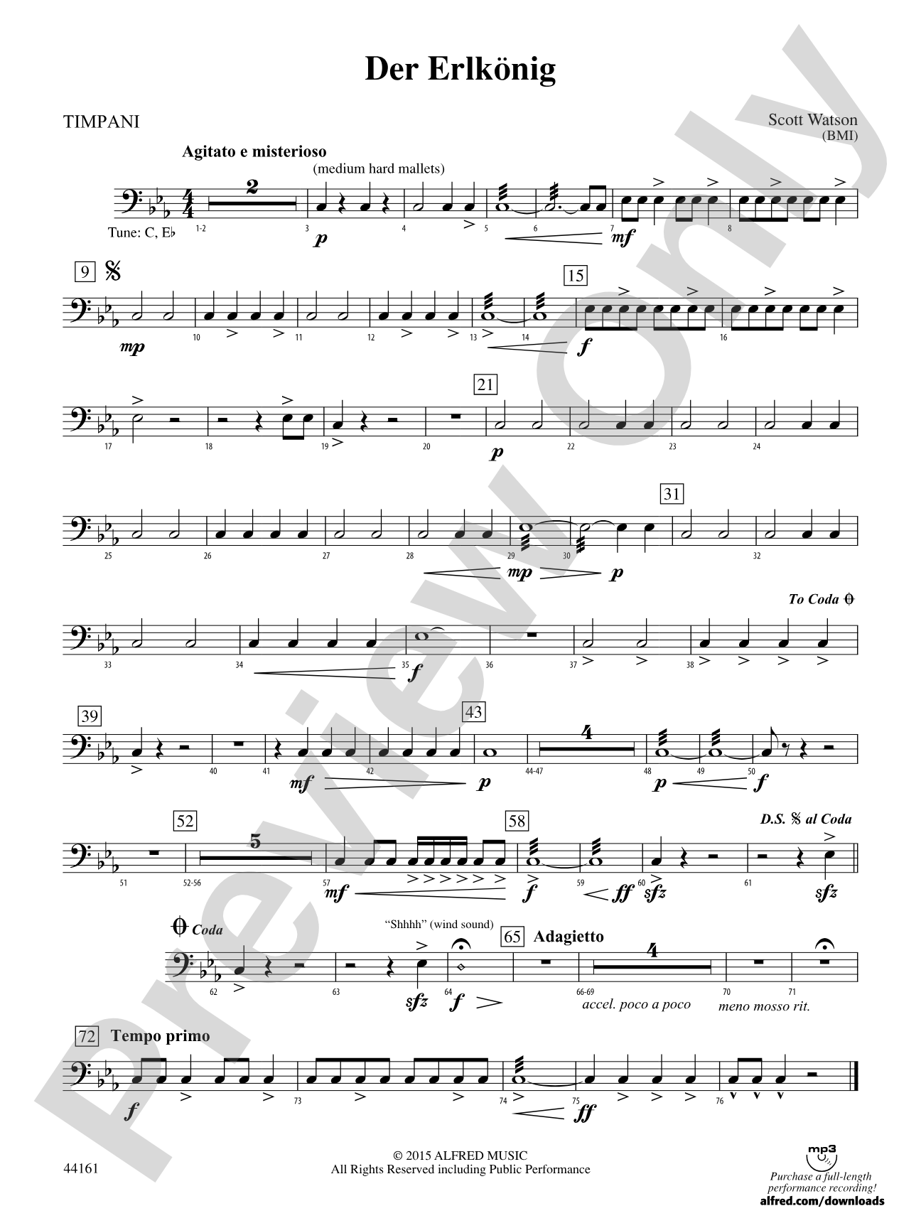 Der Erlkönig: Timpani