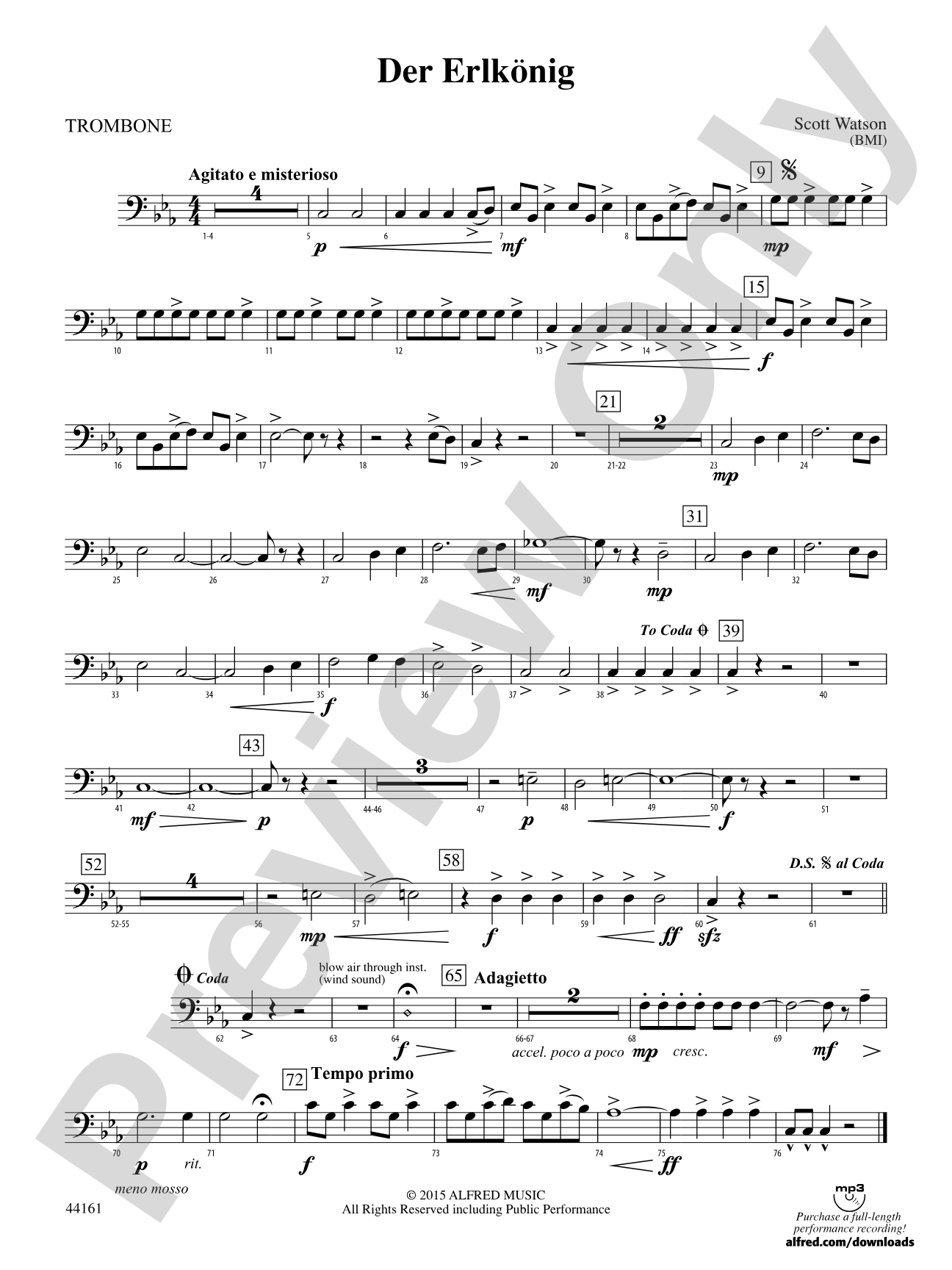 Der Erlkönig: 1st Trombone