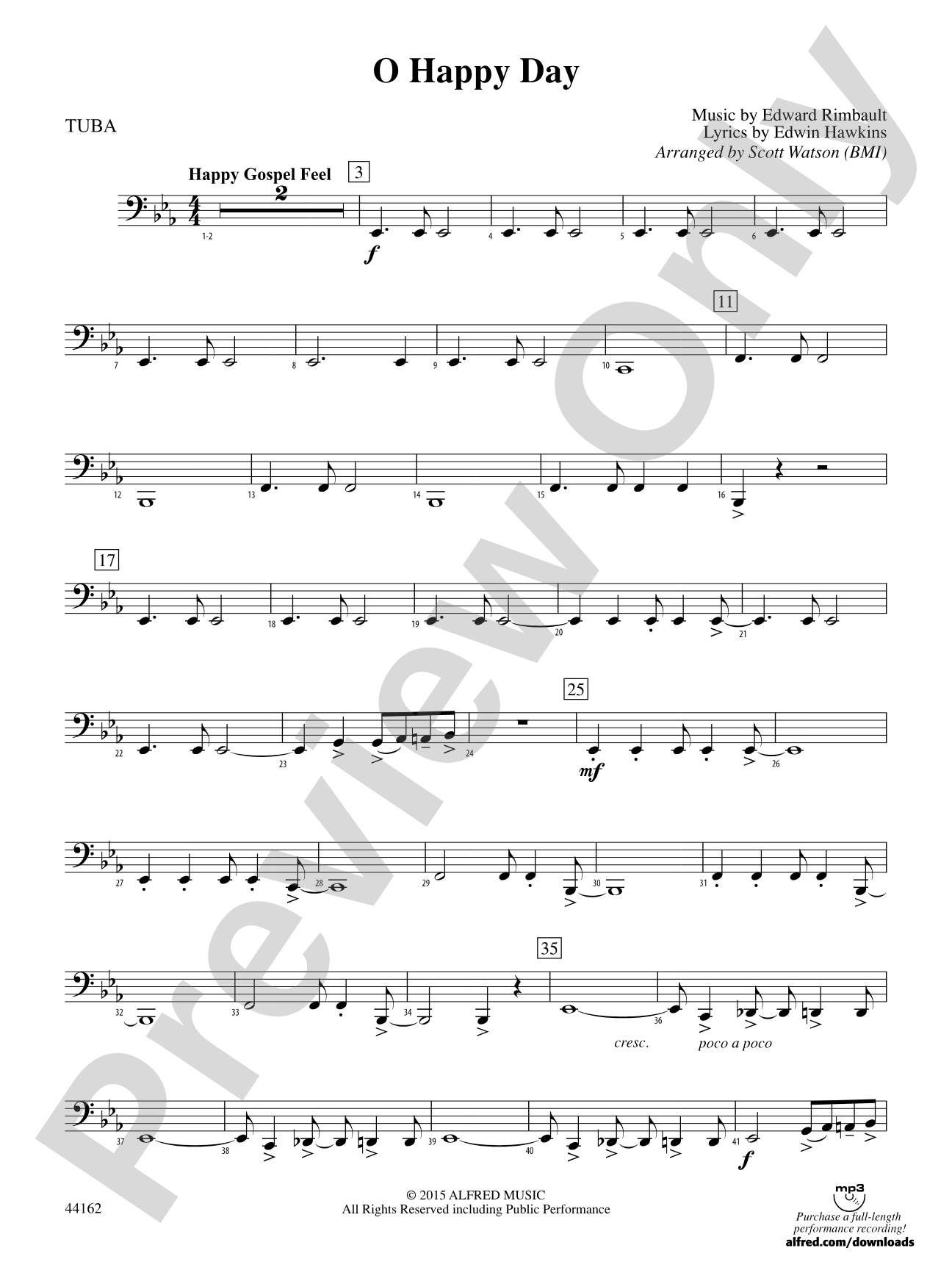 O Happy Day: Tuba