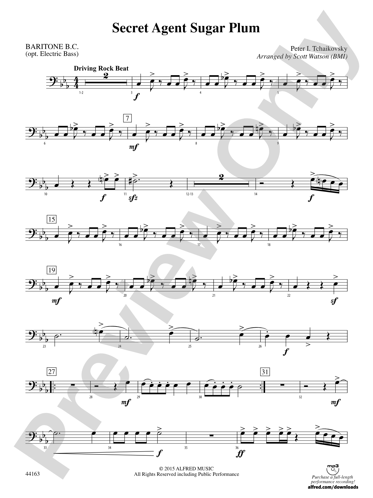 Secret Agent Sugar Plum: Baritone B.C.