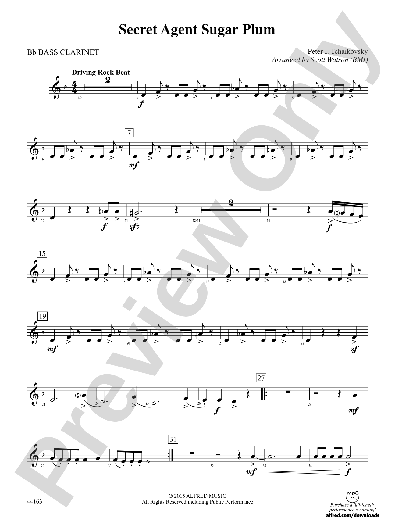 Secret Agent Sugar Plum: B-flat Bass Clarinet