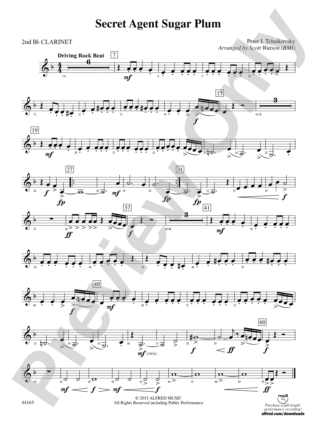 Secret Agent Sugar Plum: 2nd B-flat Clarinet