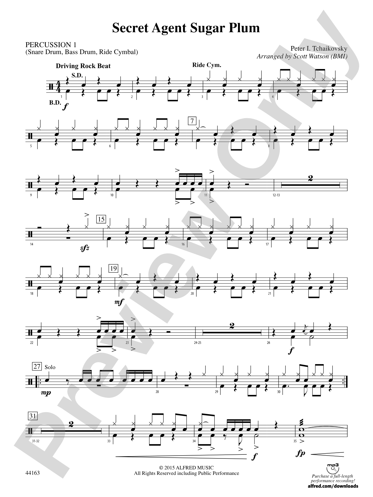 Secret Agent Sugar Plum: 1st Percussion