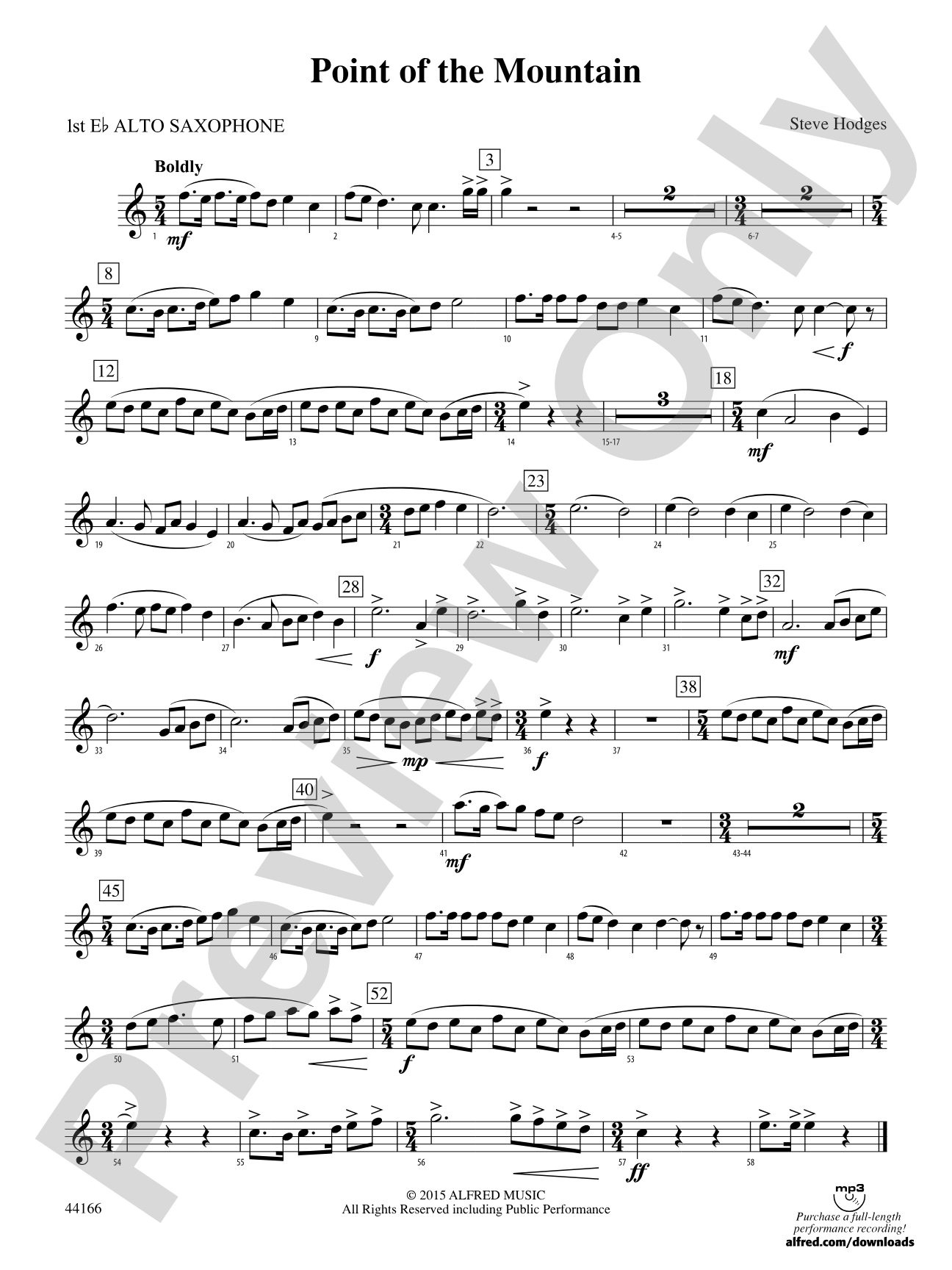 Point of the Mountain: E-flat Alto Saxophone