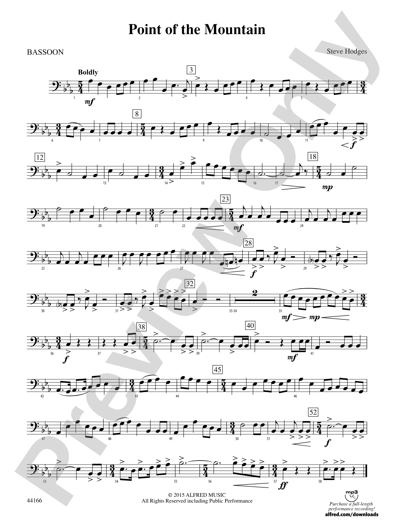 Point of the Mountain: Bassoon