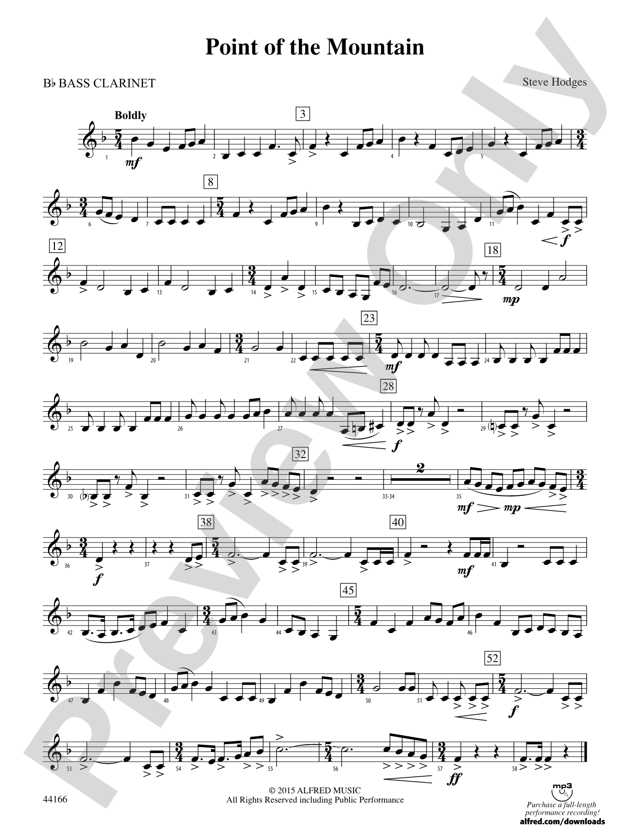Point of the Mountain: B-flat Bass Clarinet