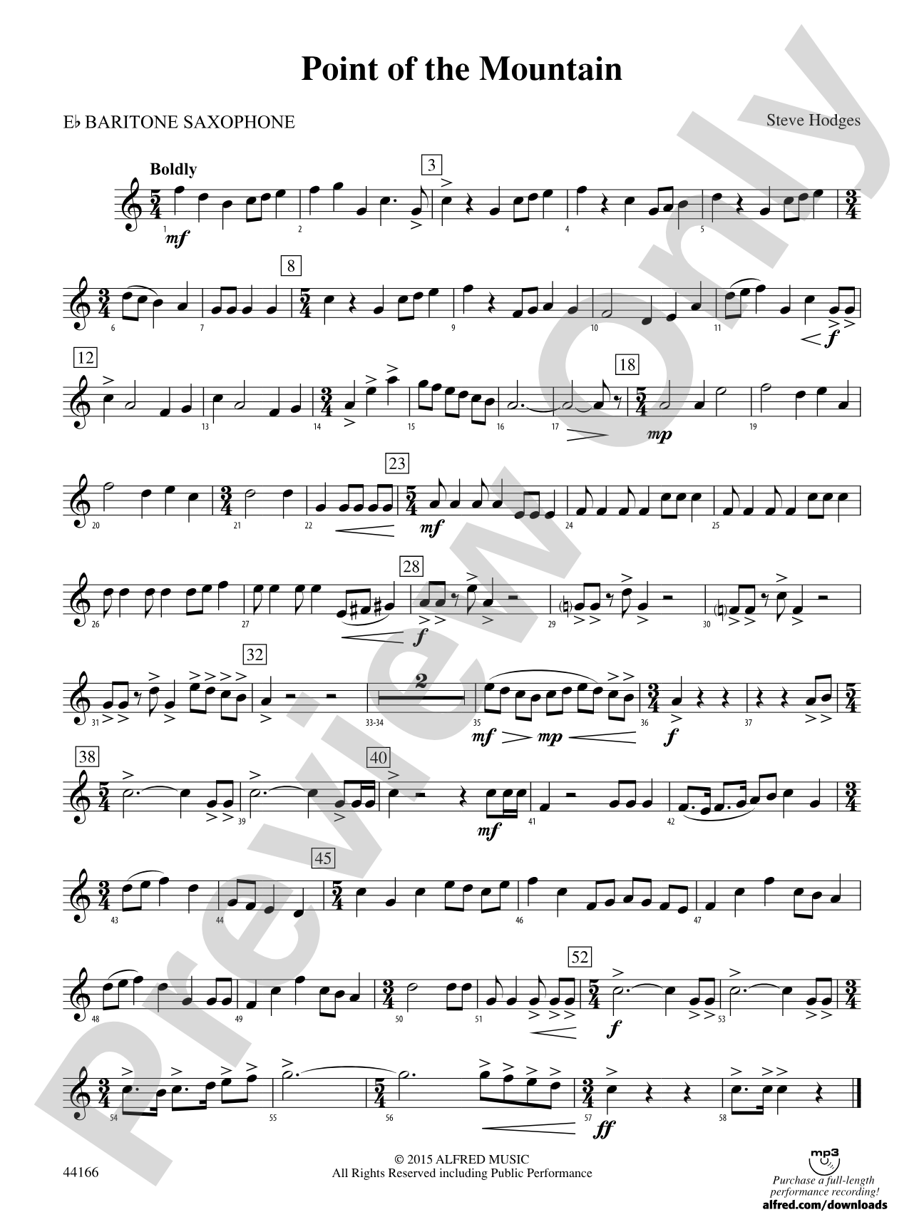 Point of the Mountain: E-flat Baritone Saxophone
