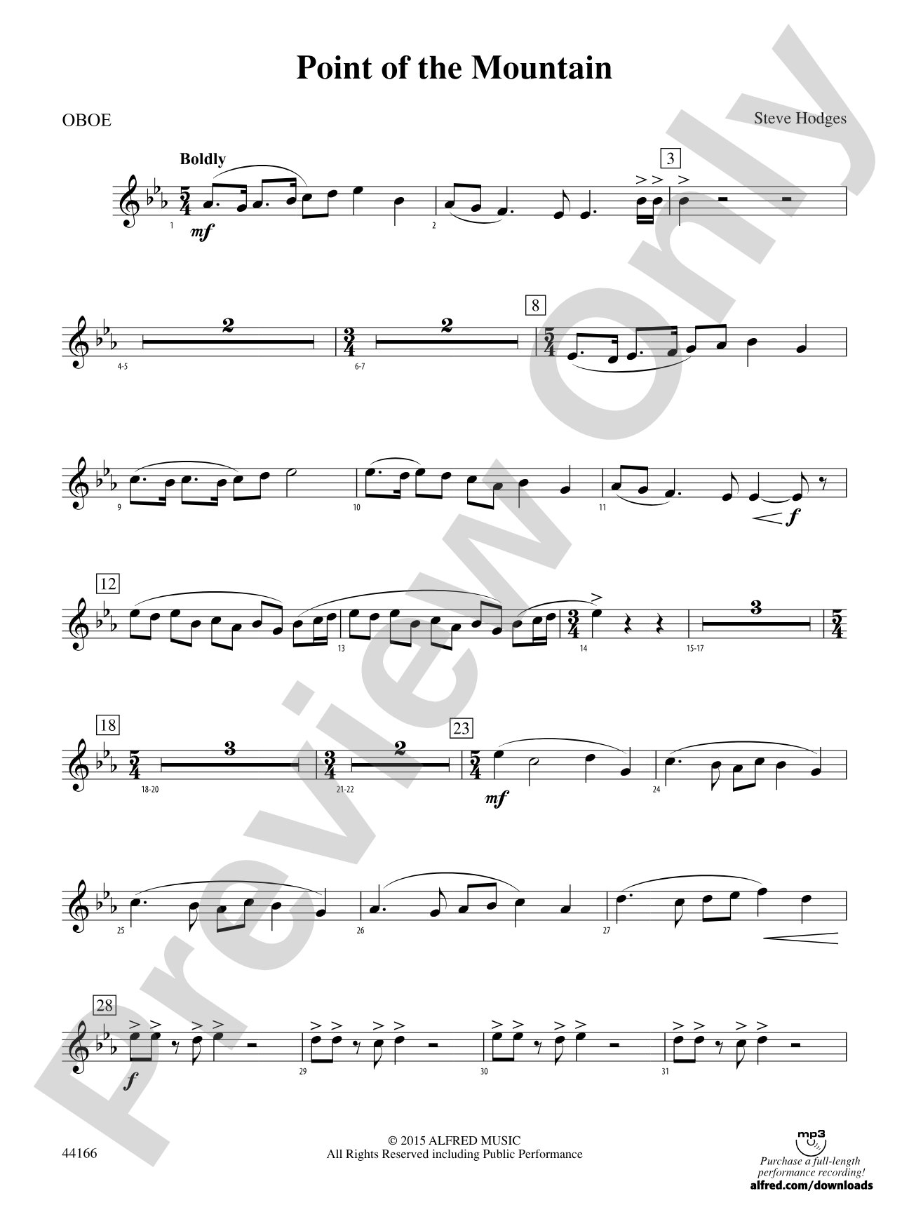 Point of the Mountain: Oboe