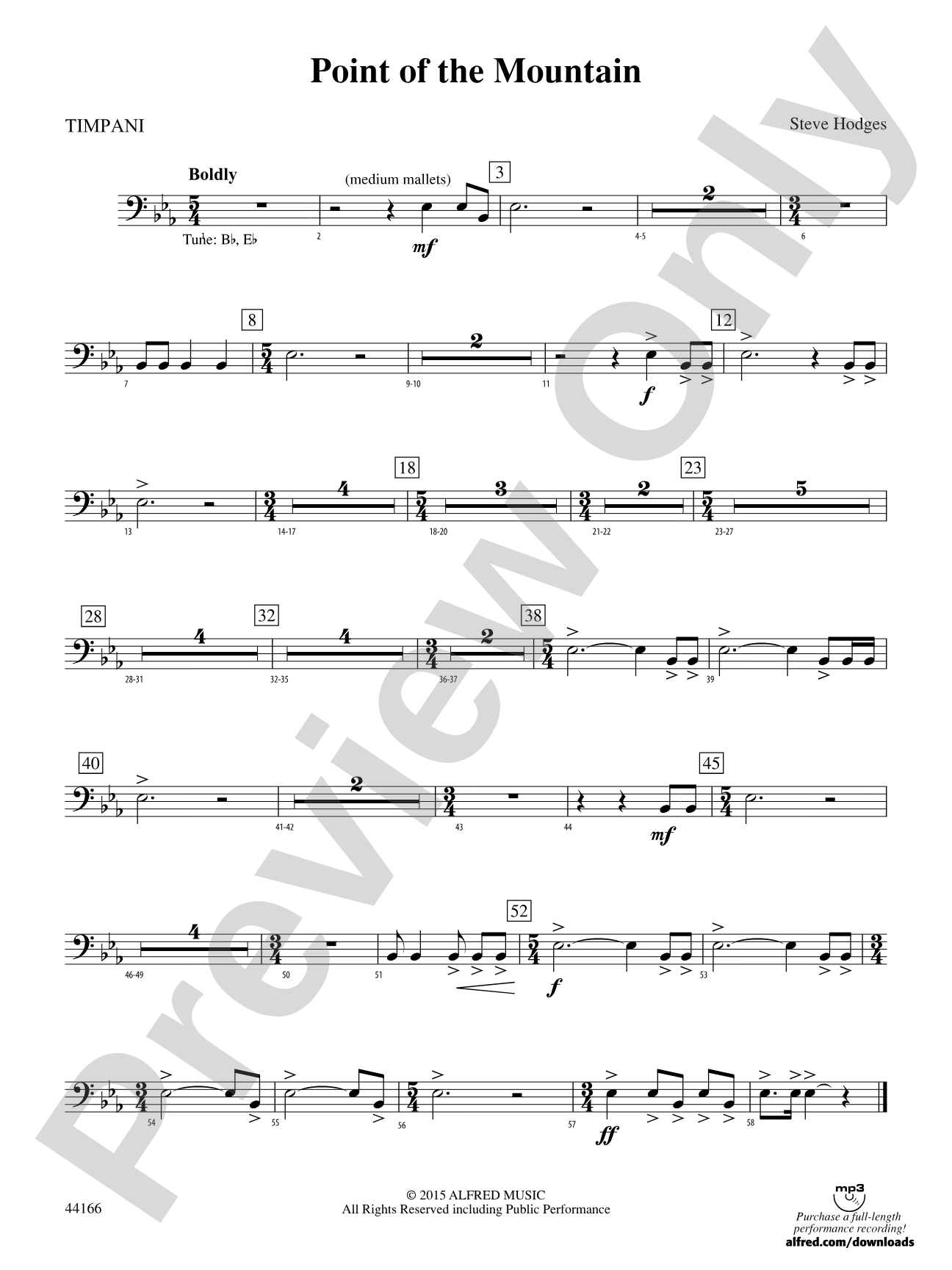 Point of the Mountain: Timpani