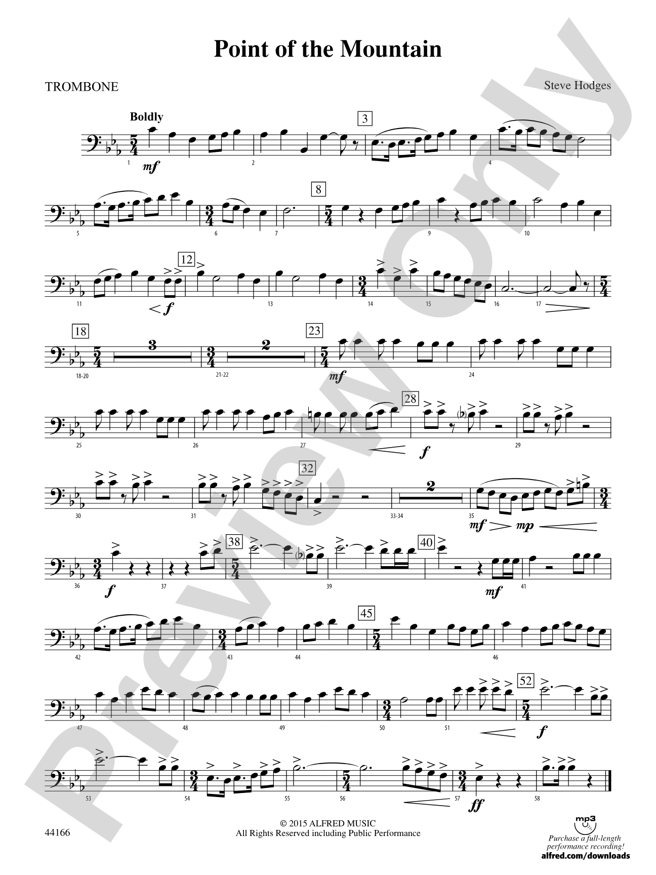 Point of the Mountain: 1st Trombone