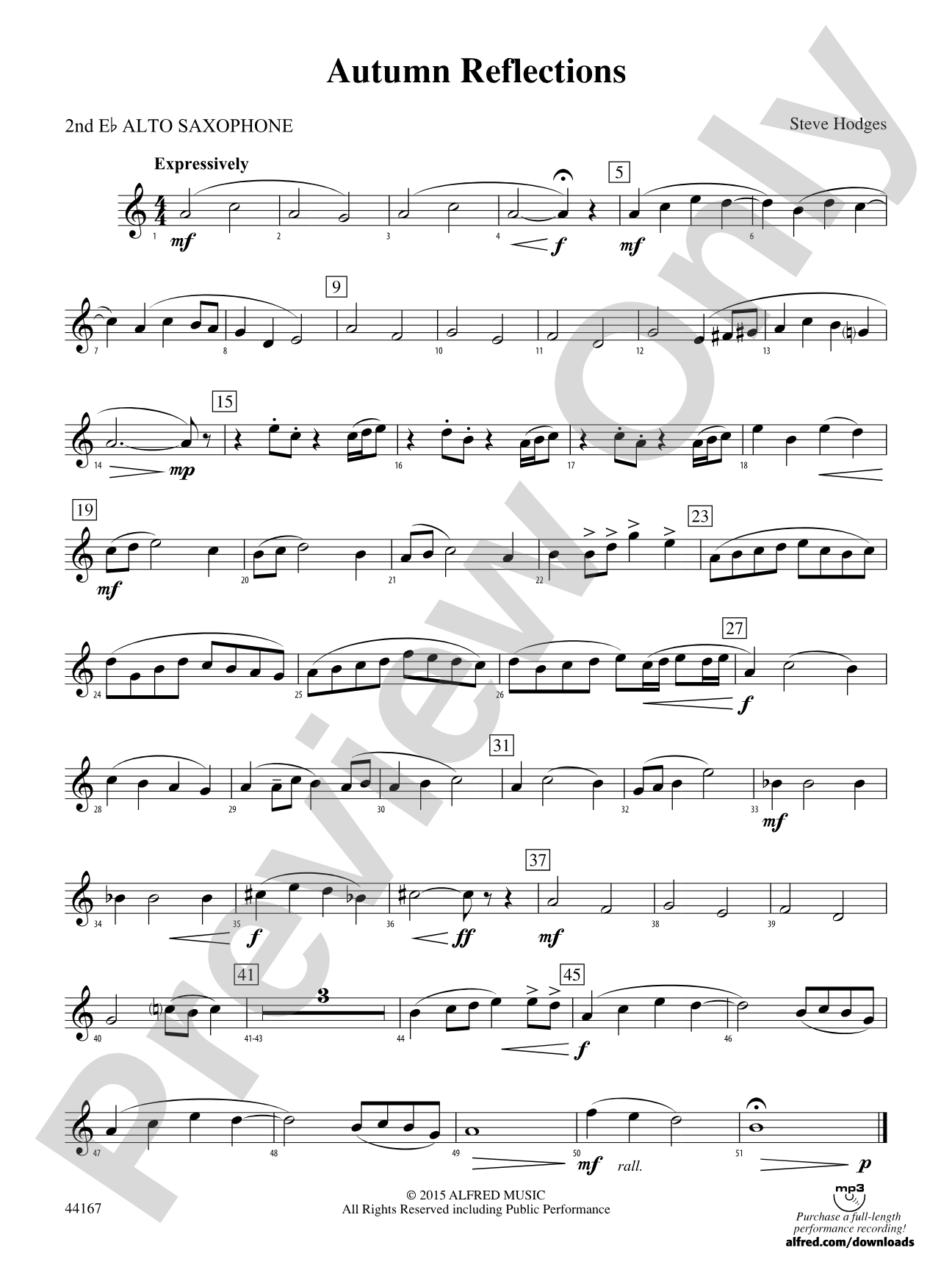 Autumn Reflections: 2nd E-flat Alto Saxophone