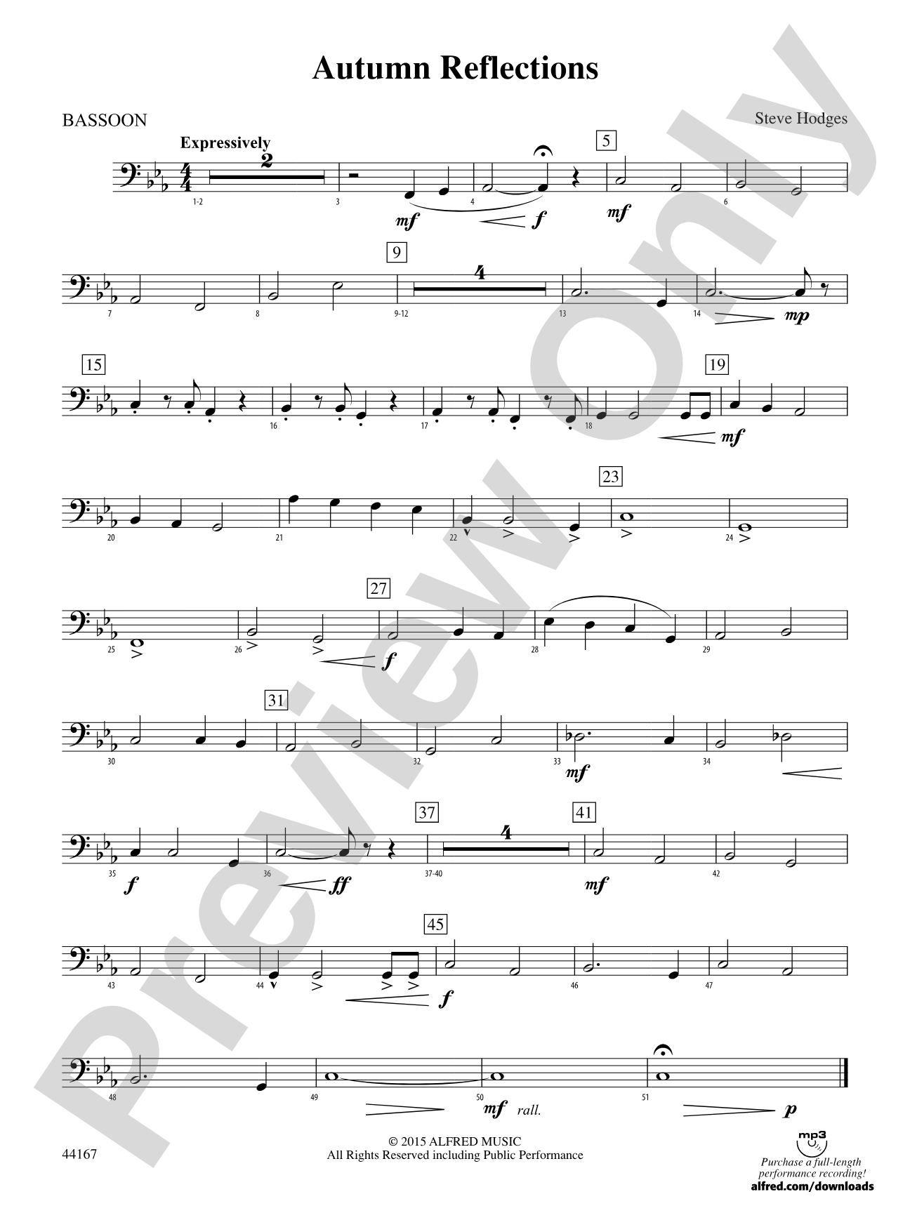 Autumn Reflections: Bassoon