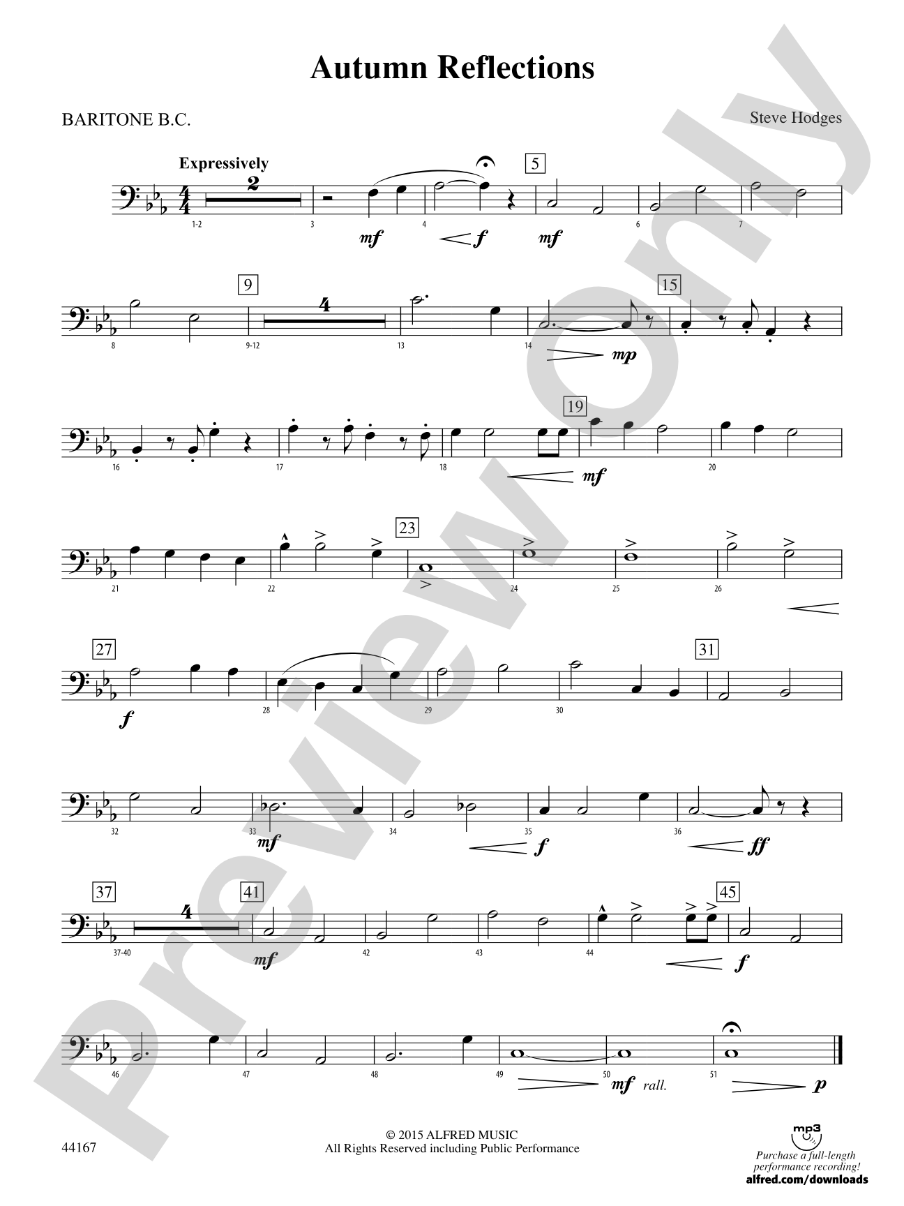 Autumn Reflections: Baritone B.C.