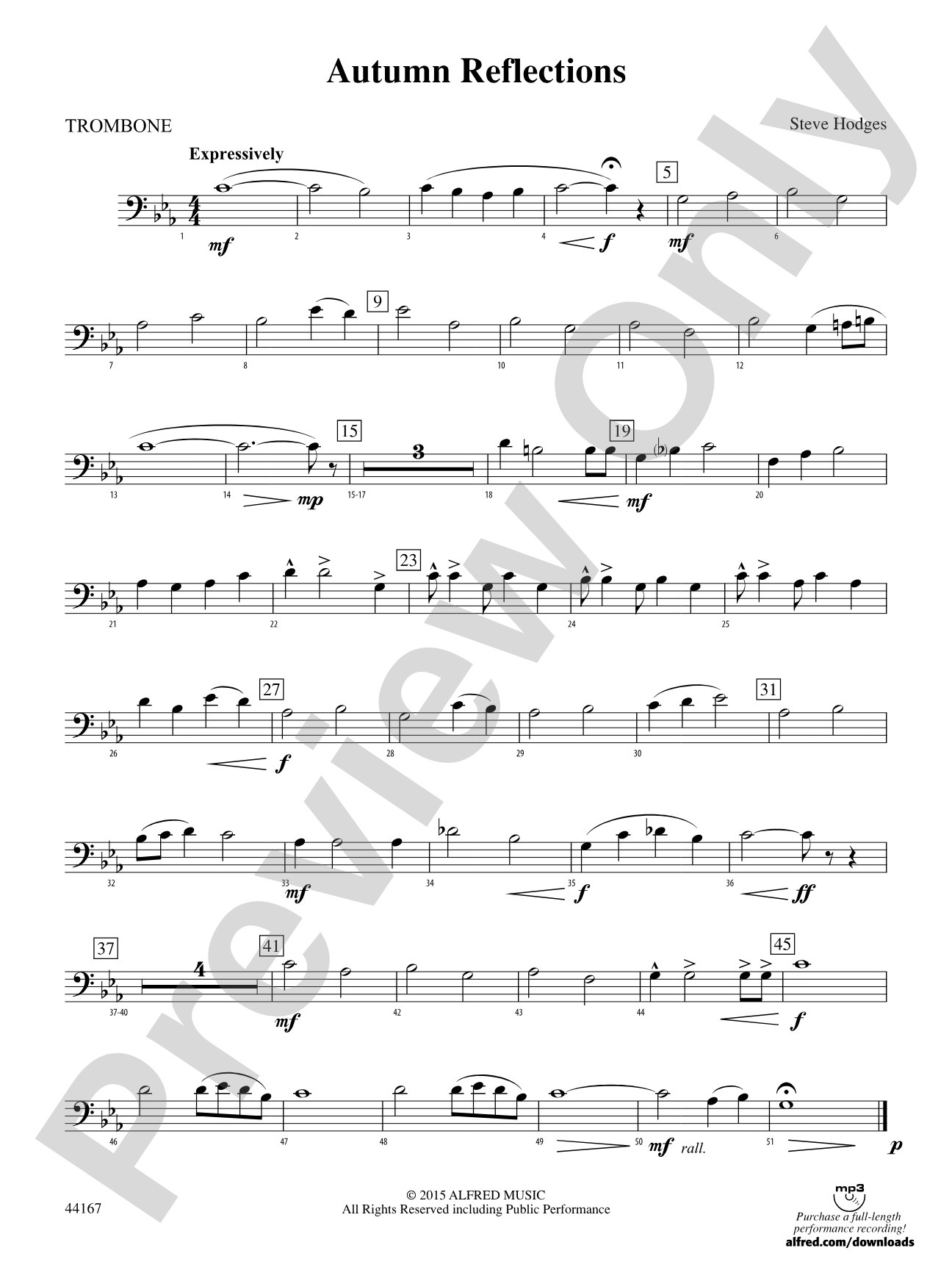 Autumn Reflections: 1st Trombone