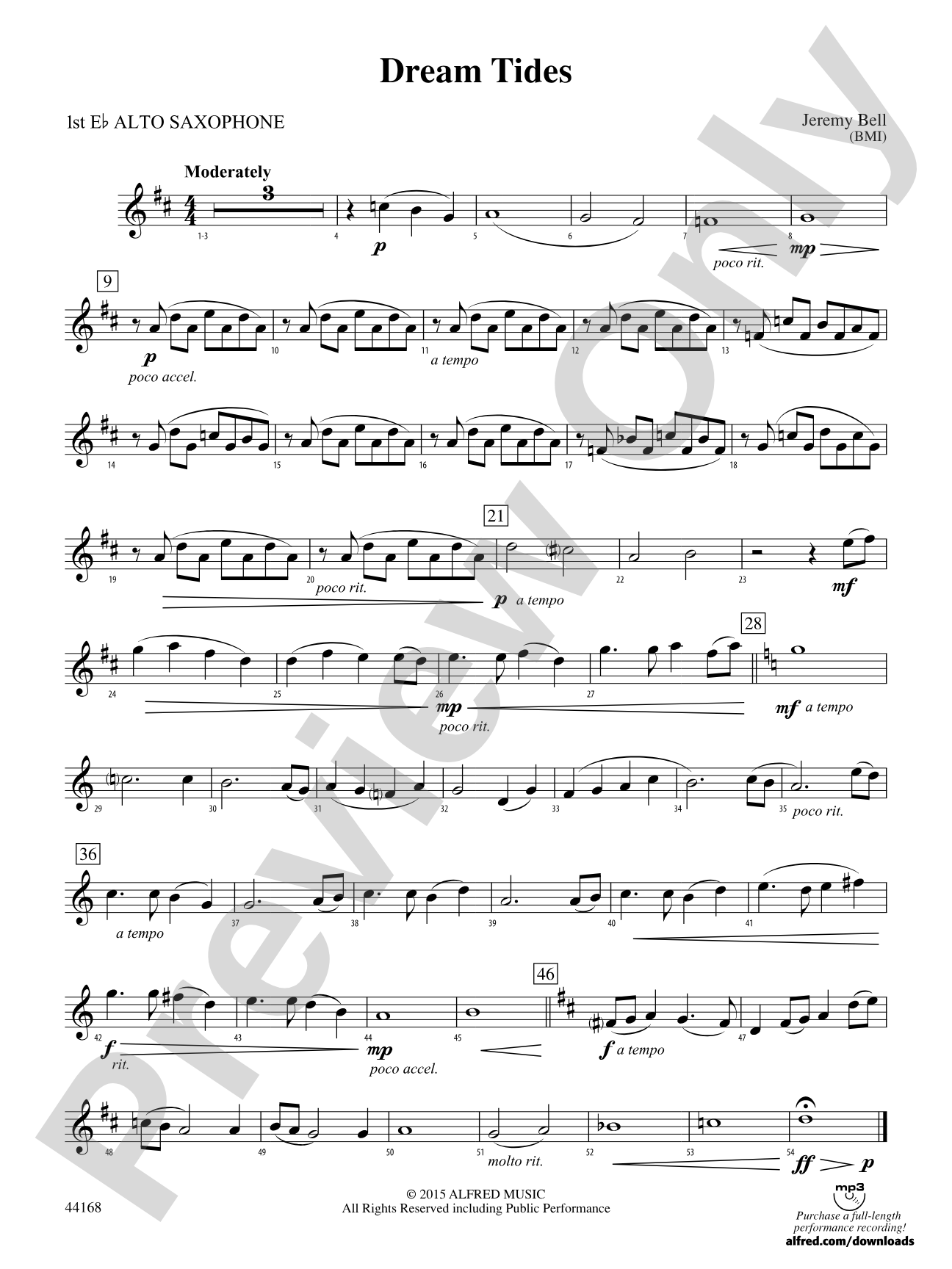Dream Tides: E-flat Alto Saxophone