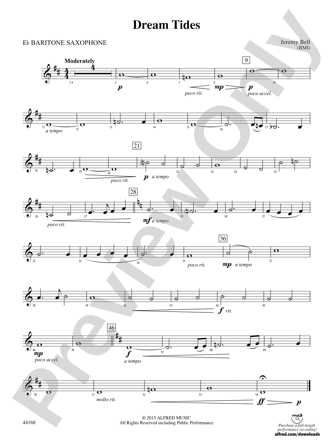 Dream Tides: E-flat Baritone Saxophone