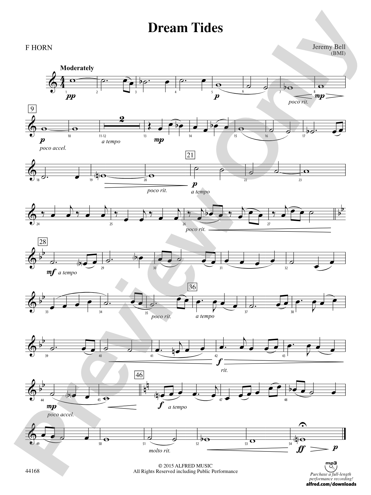 Dream Tides: 1st F Horn
