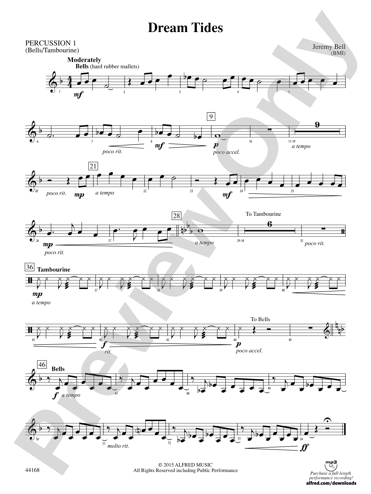 Dream Tides: 1st Percussion