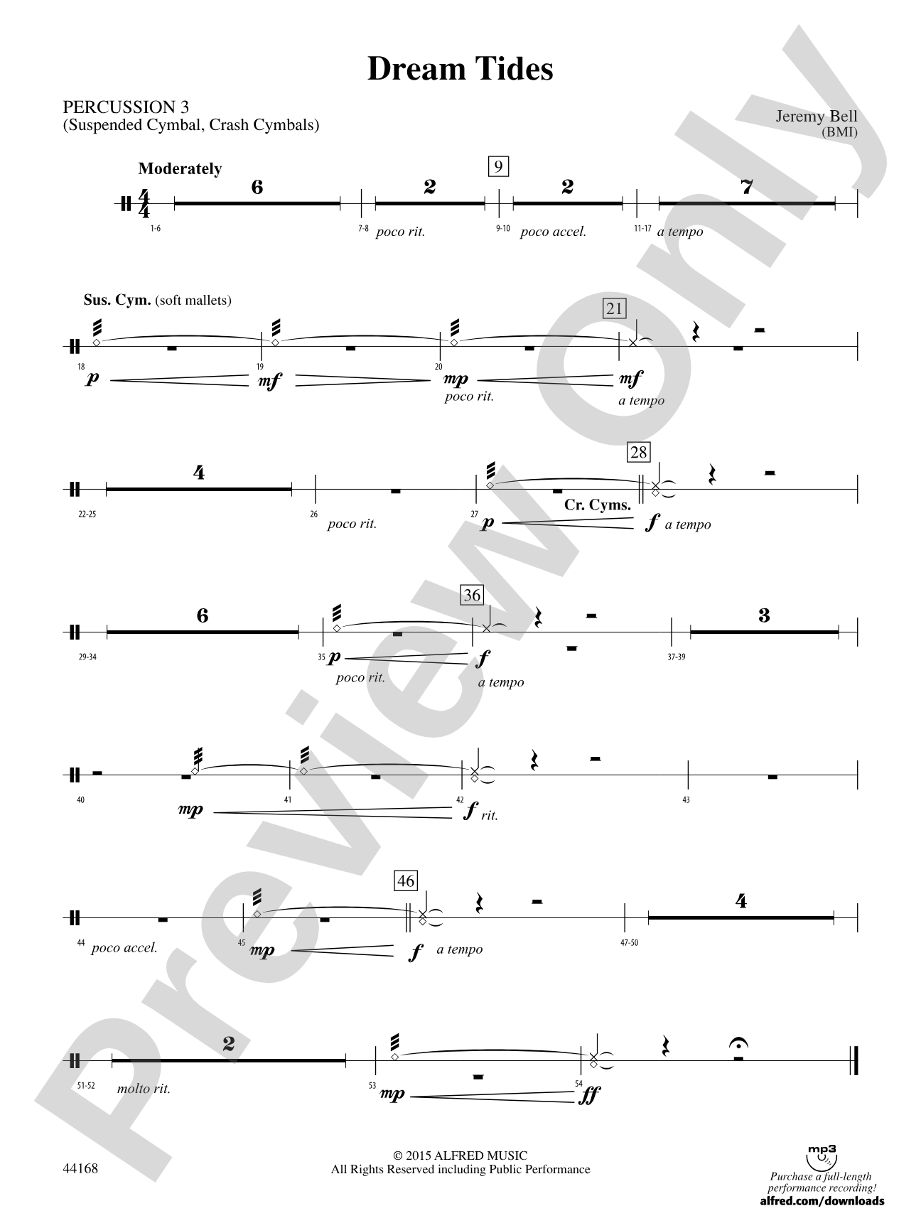 Dream Tides: 3rd Percussion