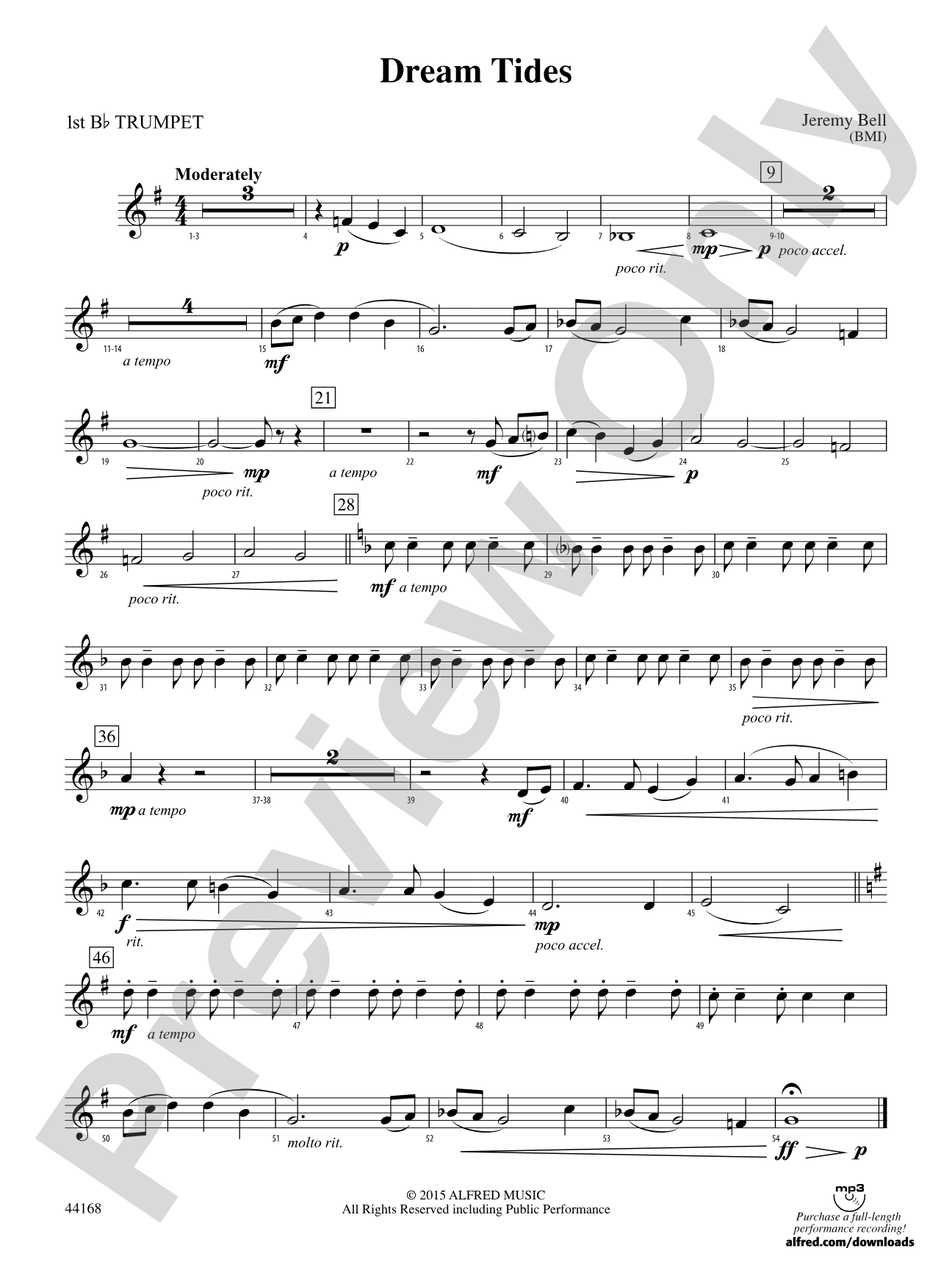 Dream Tides: 1st B-flat Trumpet
