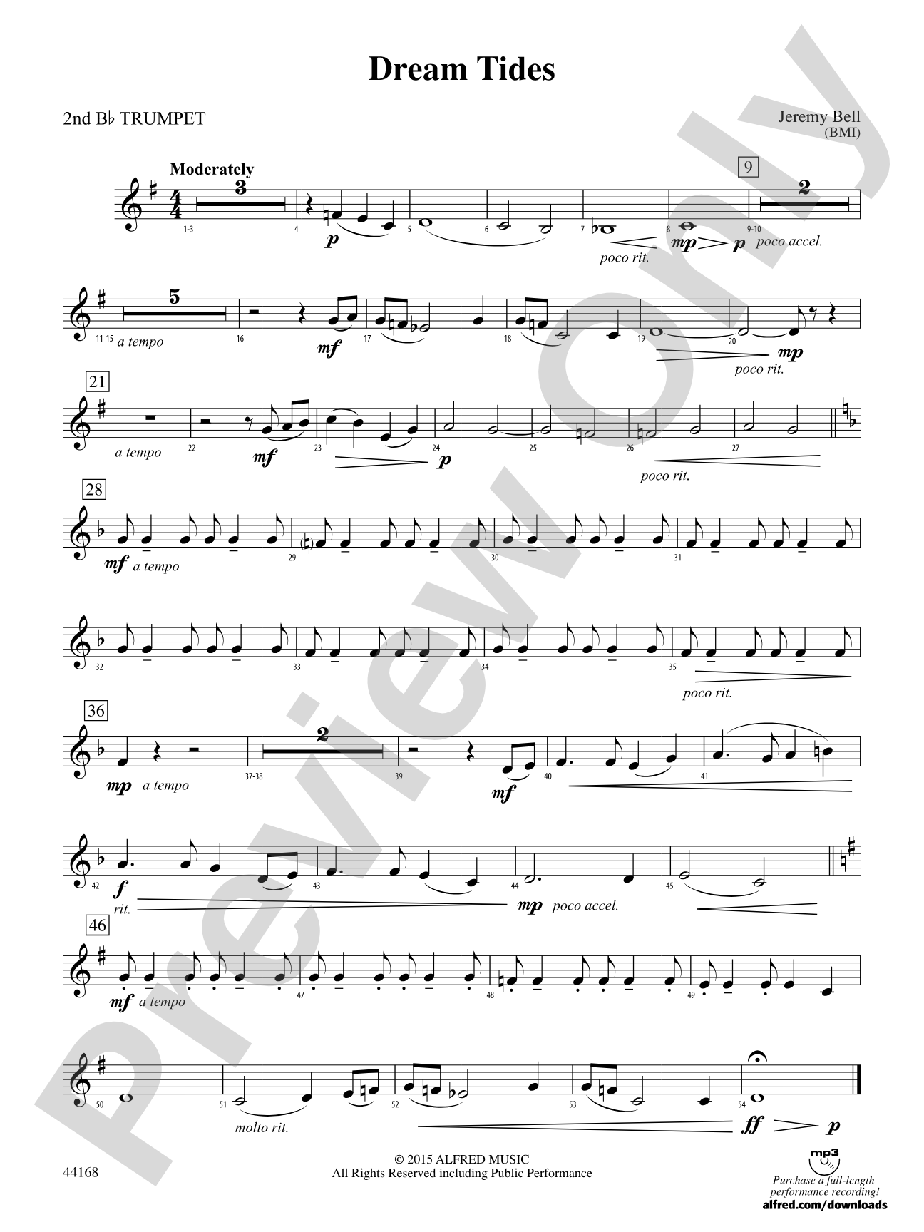 Dream Tides: 2nd B-flat Trumpet
