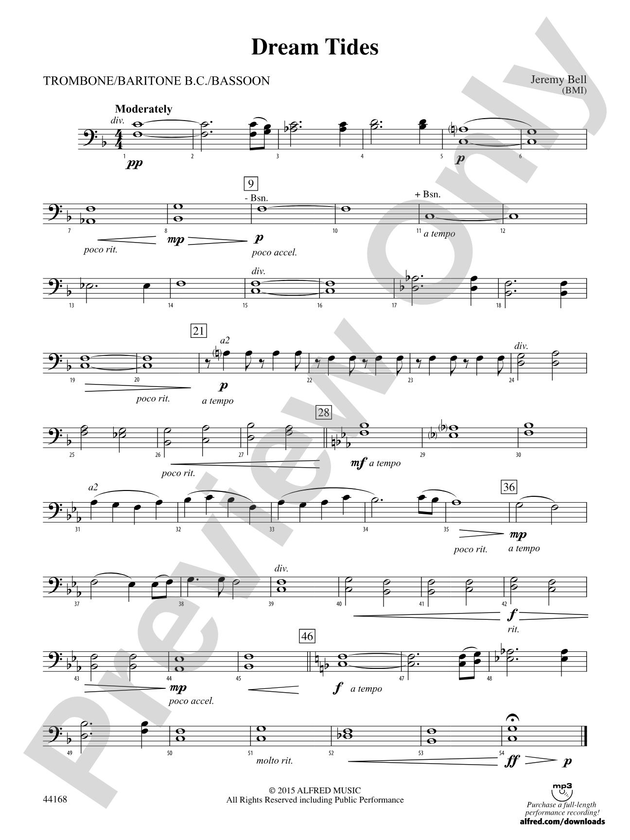 Dream Tides: 1st Trombone