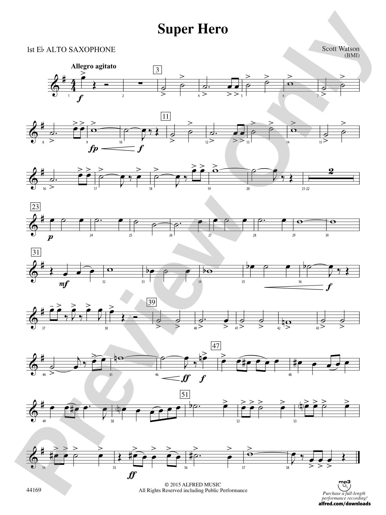 Super Hero: E-flat Alto Saxophone