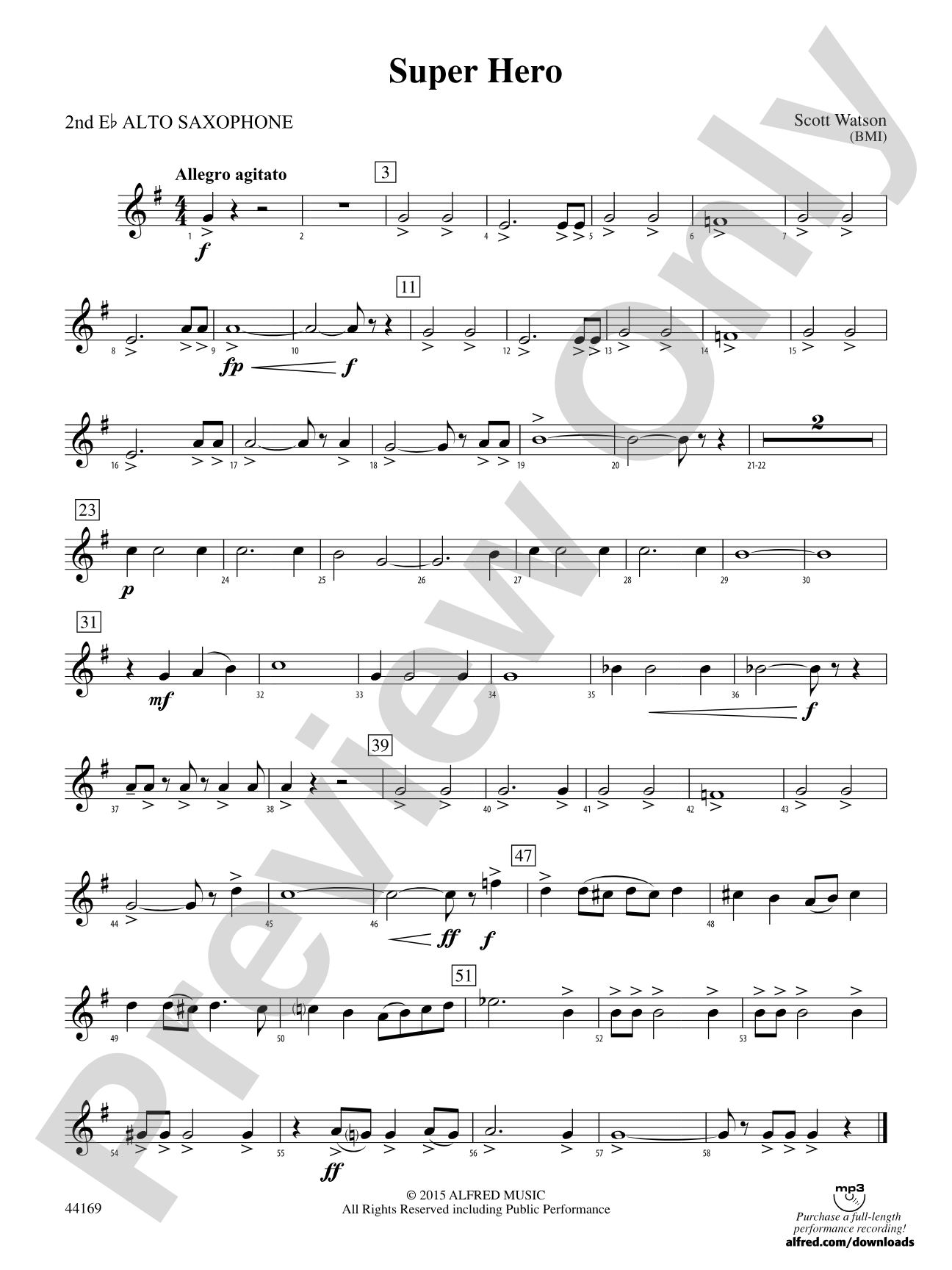 Super Hero: 2nd E-flat Alto Saxophone
