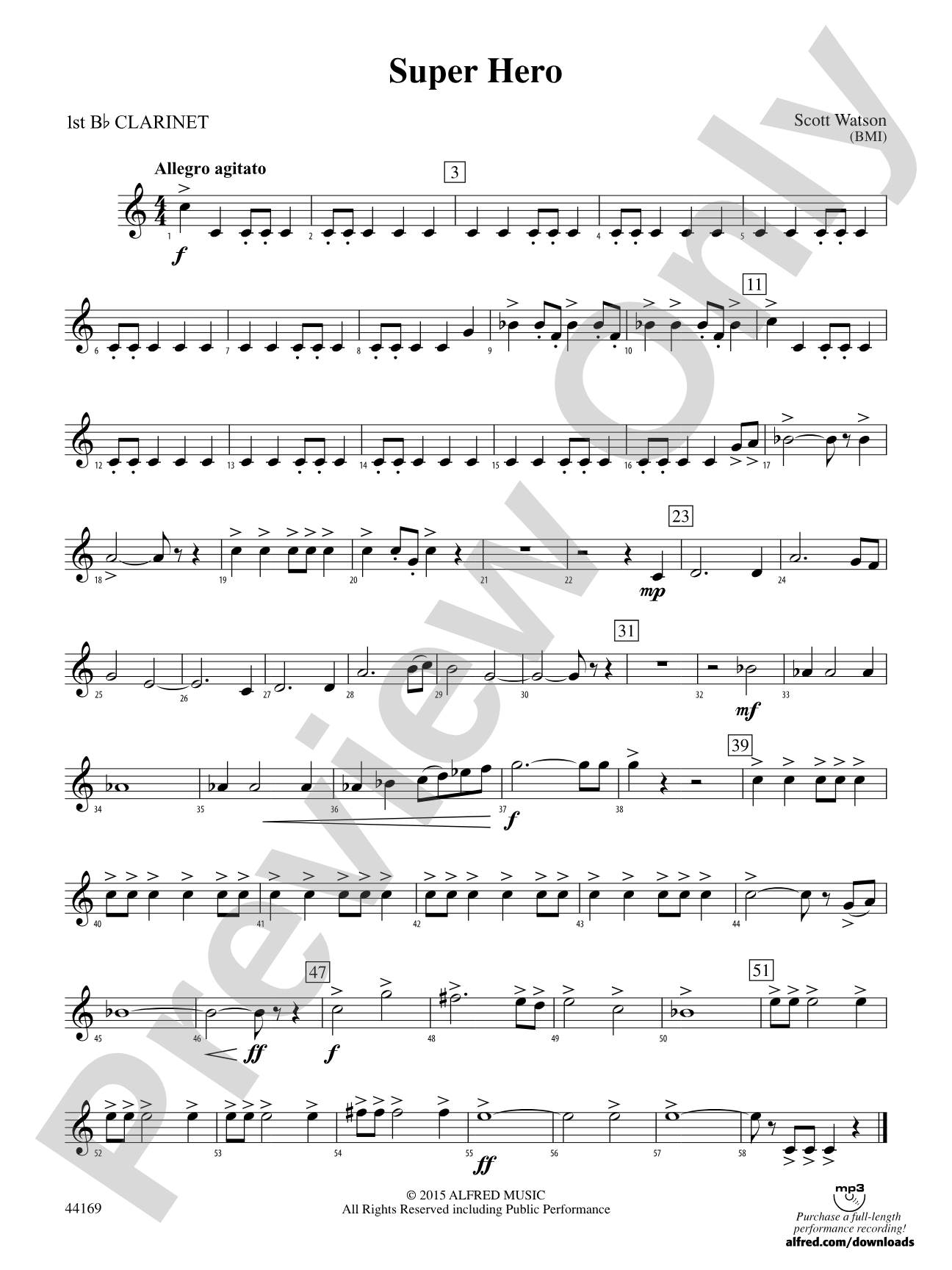 Super Hero: 1st B-flat Clarinet