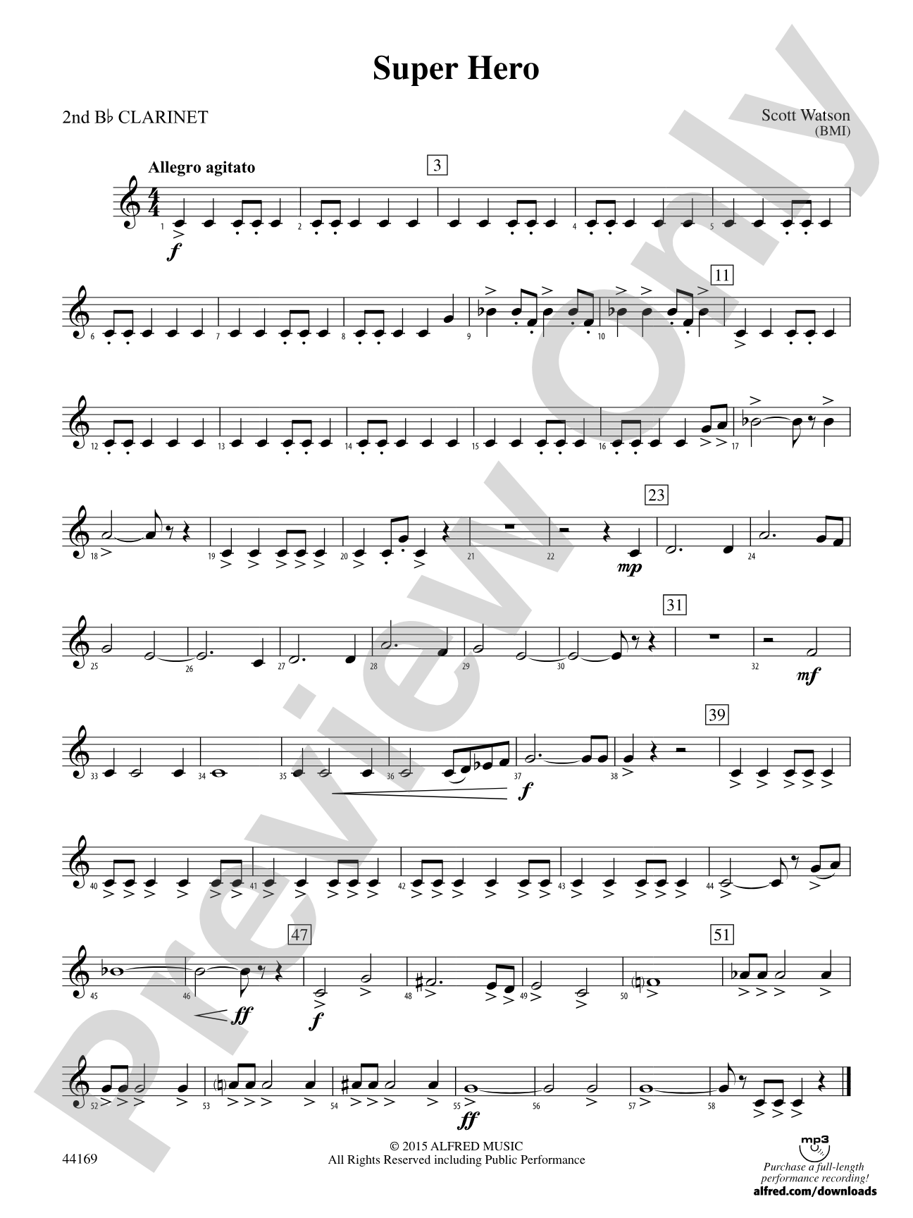 Super Hero: 2nd B-flat Clarinet