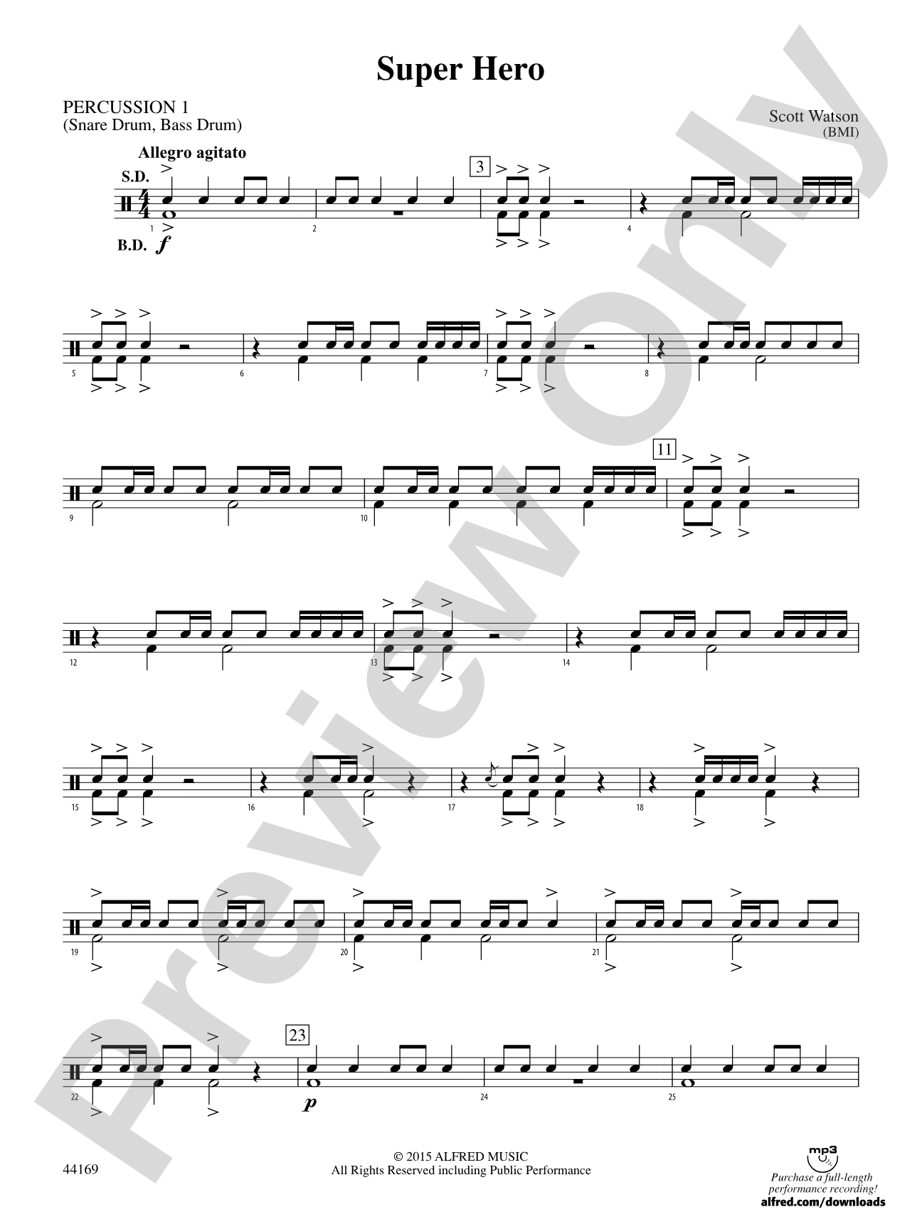 Super Hero: 1st Percussion