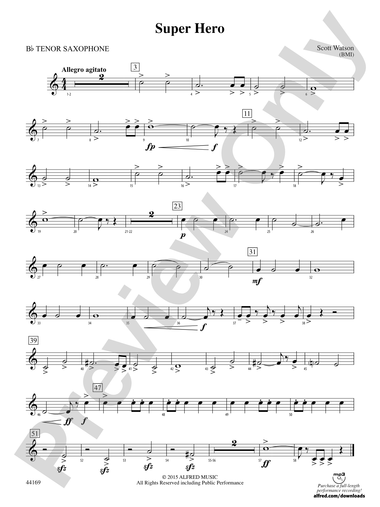 Super Hero: B-flat Tenor Saxophone