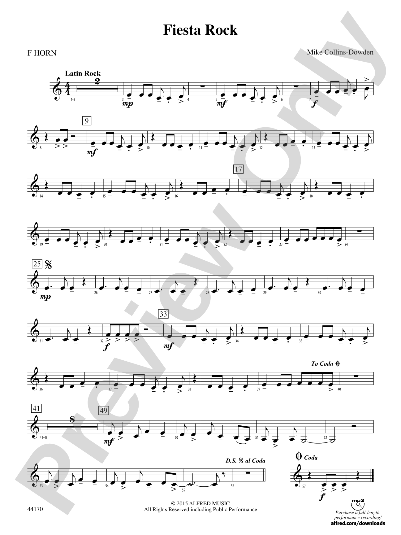 Fiesta Rock: 1st F Horn
