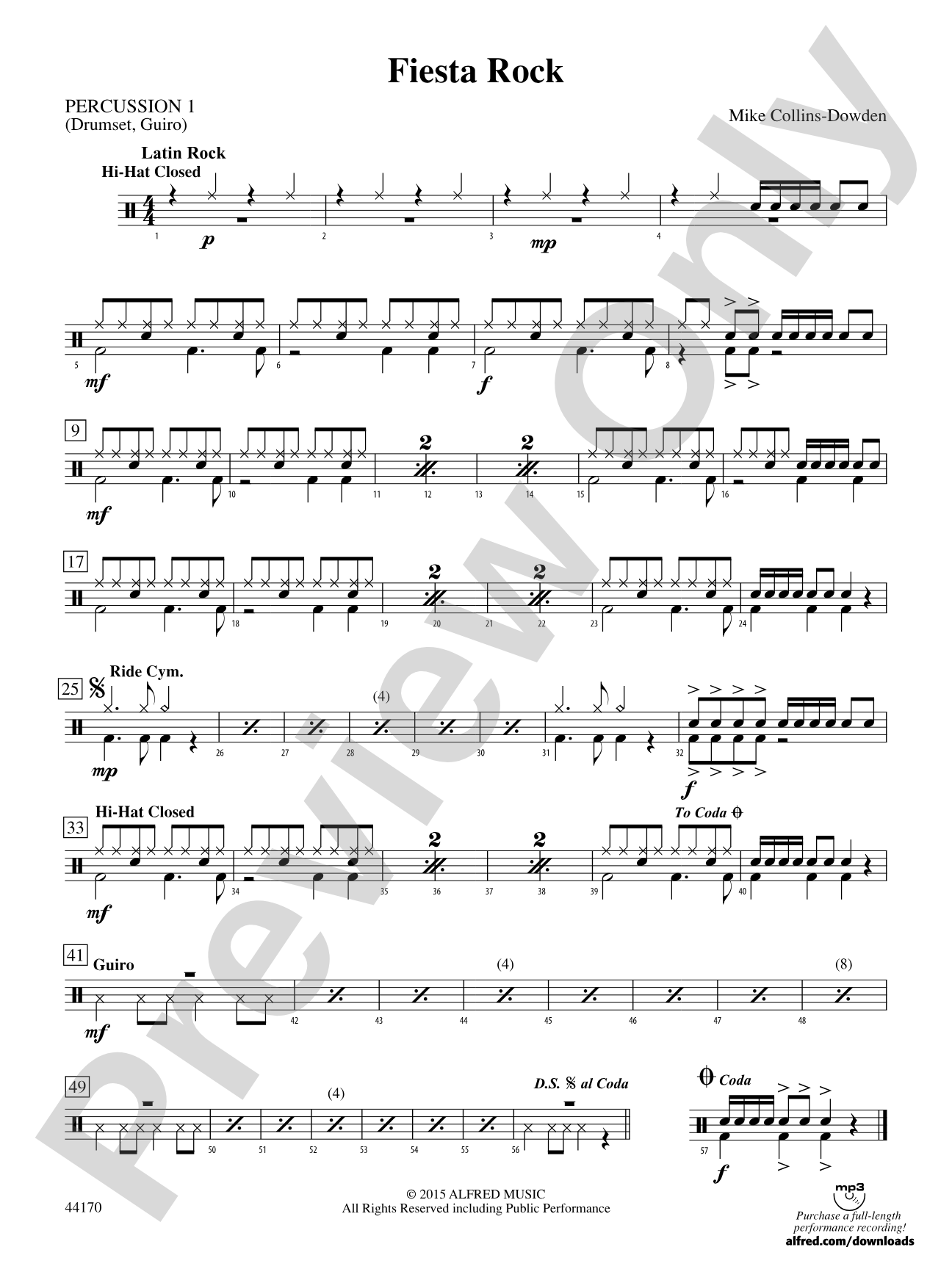 Fiesta Rock: 1st Percussion