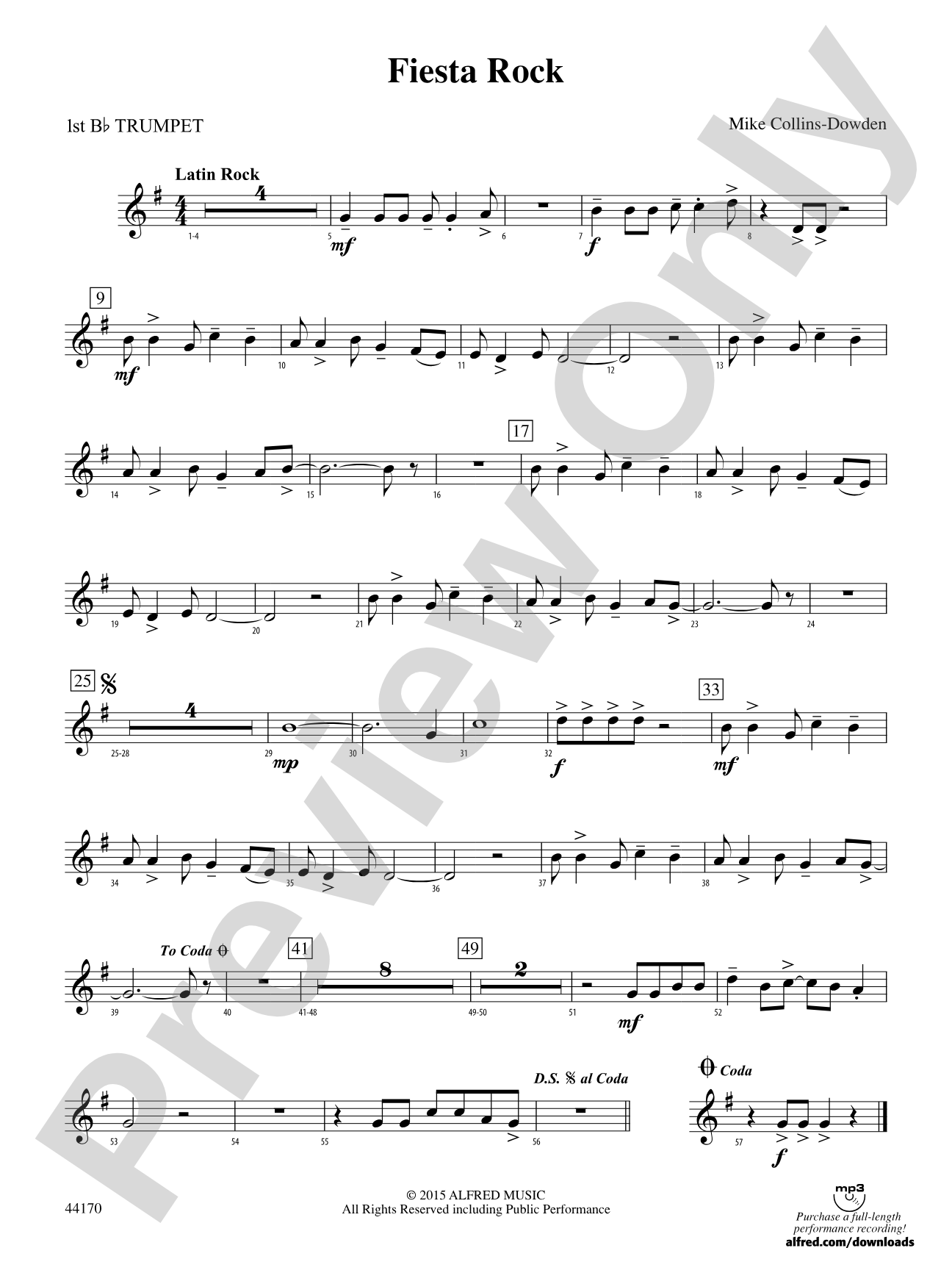 Fiesta Rock: 1st B-flat Trumpet