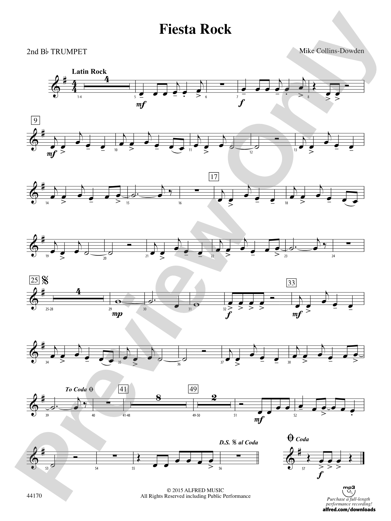Fiesta Rock: 2nd B-flat Trumpet
