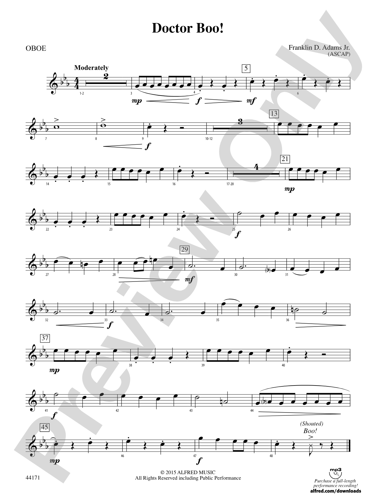 Doctor Boo!: Oboe