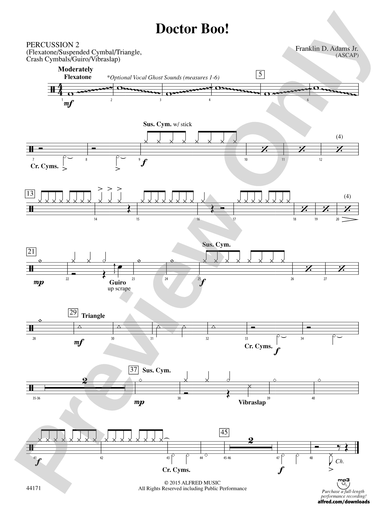 Doctor Boo!: 2nd Percussion