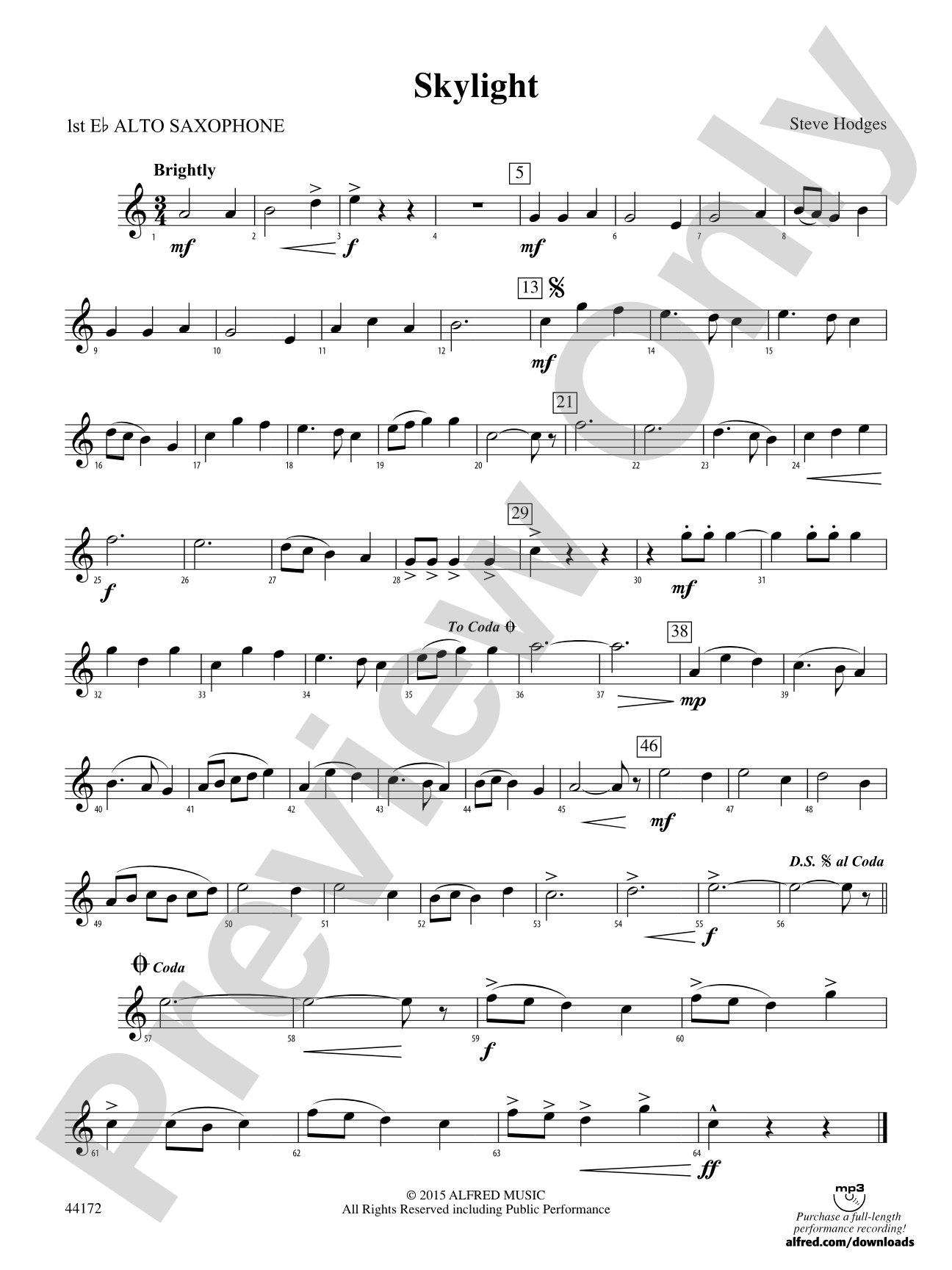 Skylight: E-flat Alto Saxophone