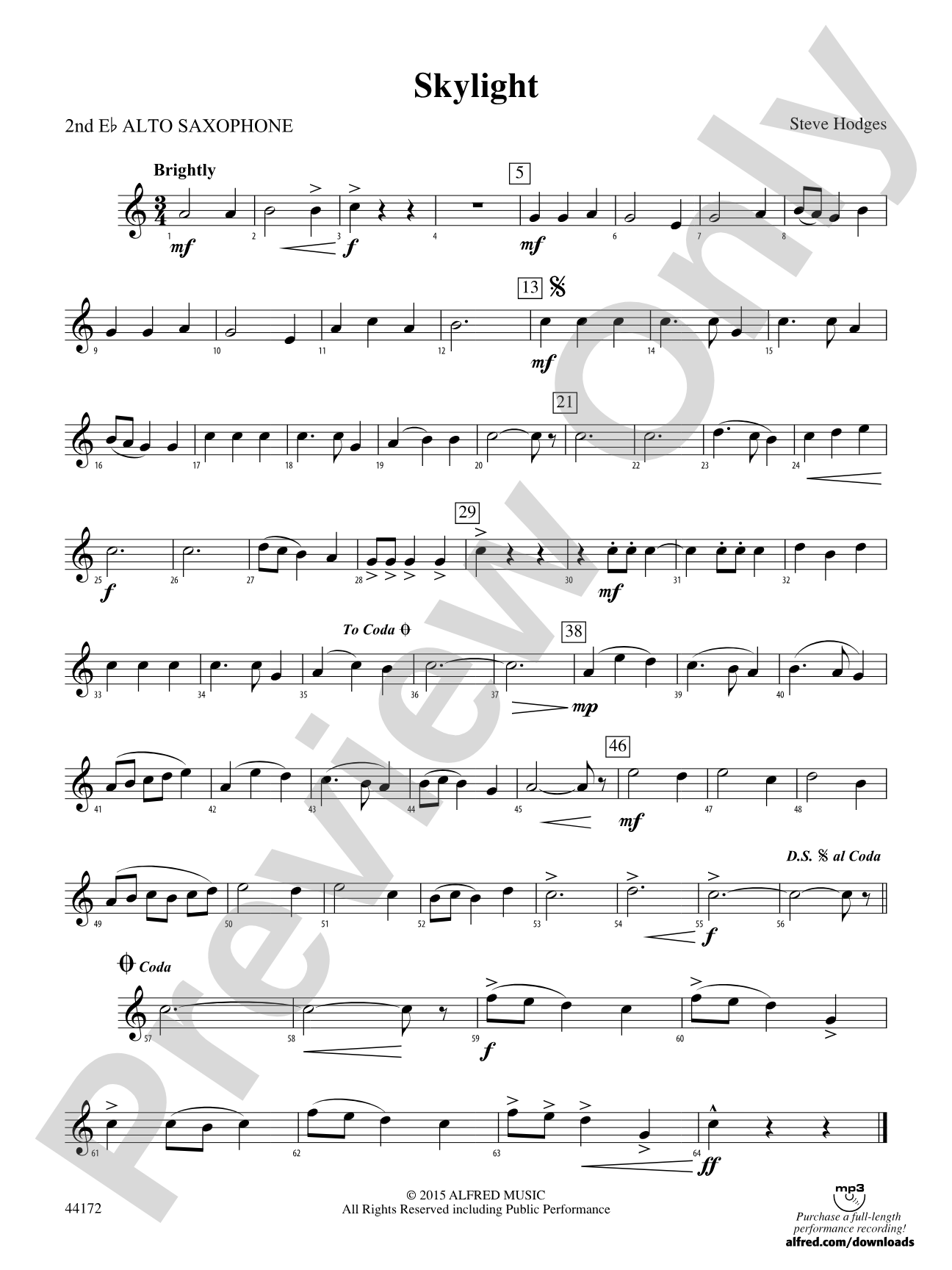Skylight: 2nd E-flat Alto Saxophone