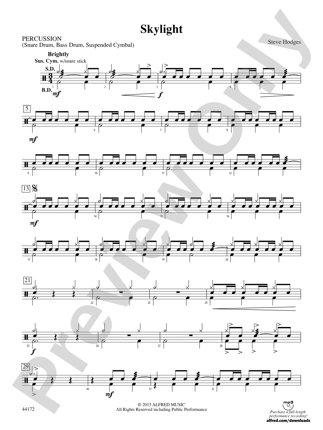 Skylight: 1st Percussion